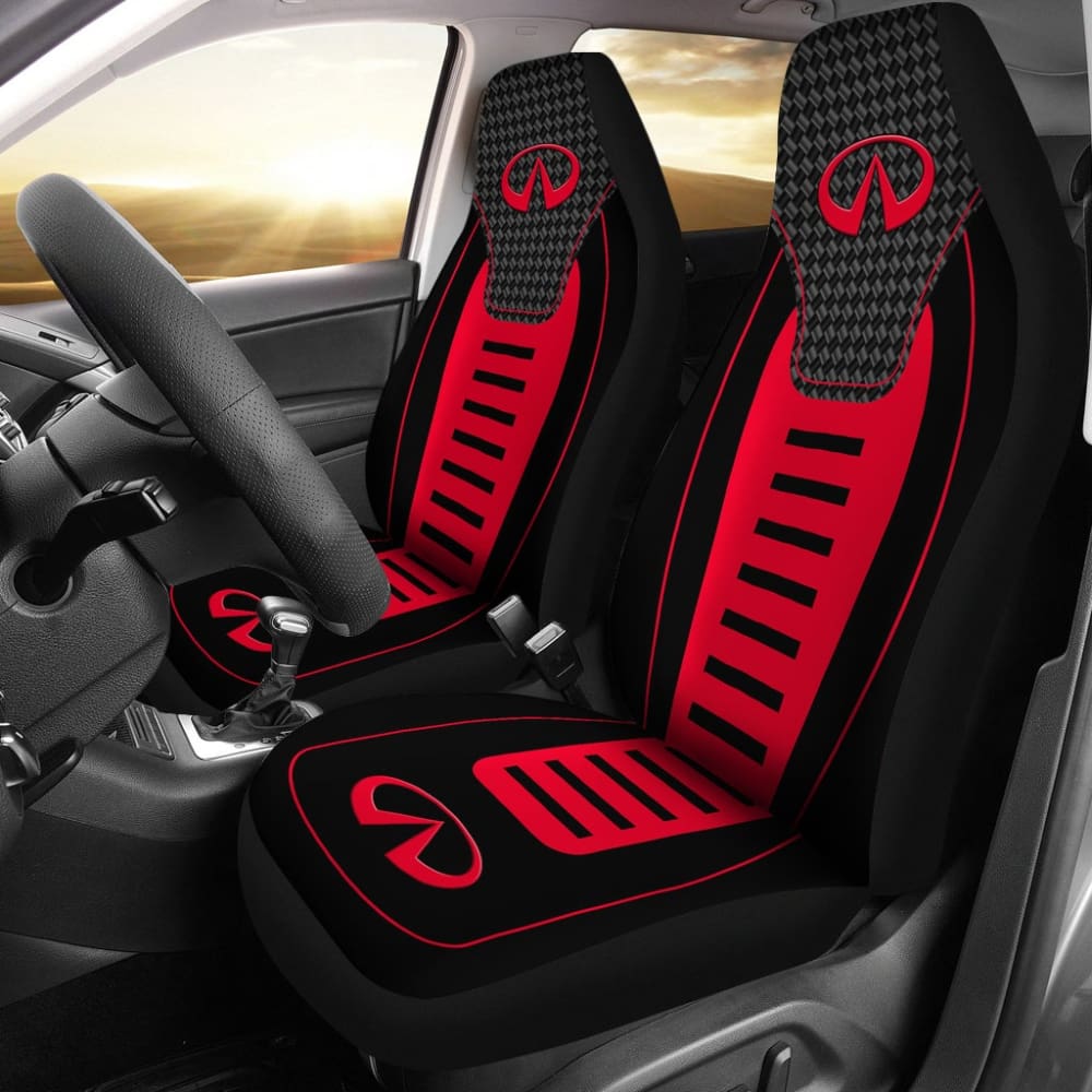 Premium Black & Red Custom Infiniti Car Seat Covers - Universal Fit for Most Models - Perfect for Road Trips, Daily Commutes & Car Protection