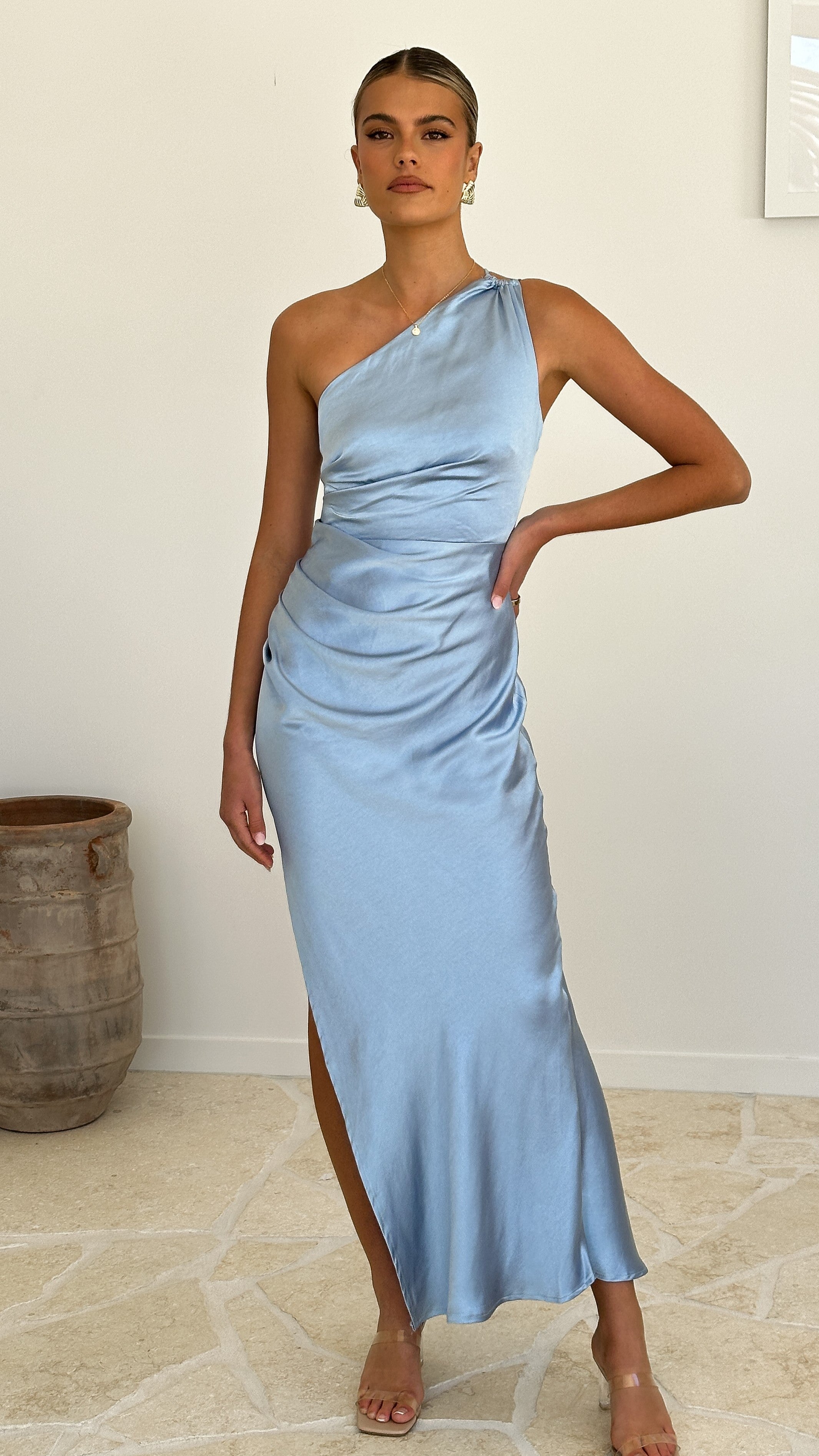 Jenna Maxi Dress for Women - Flowy Long Summer Dress in Blue | Perfect for Beach, Vacation & Casual Outings