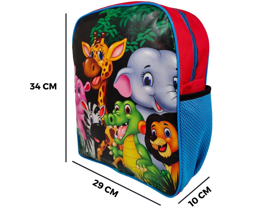 ANNACREATIONS Stylish Animal Print Kids School Backpack for Girls & Boys - Durable Polyester Bookbag with Adjustable Straps - Perfect for Elementary School, Travel & Daily Use