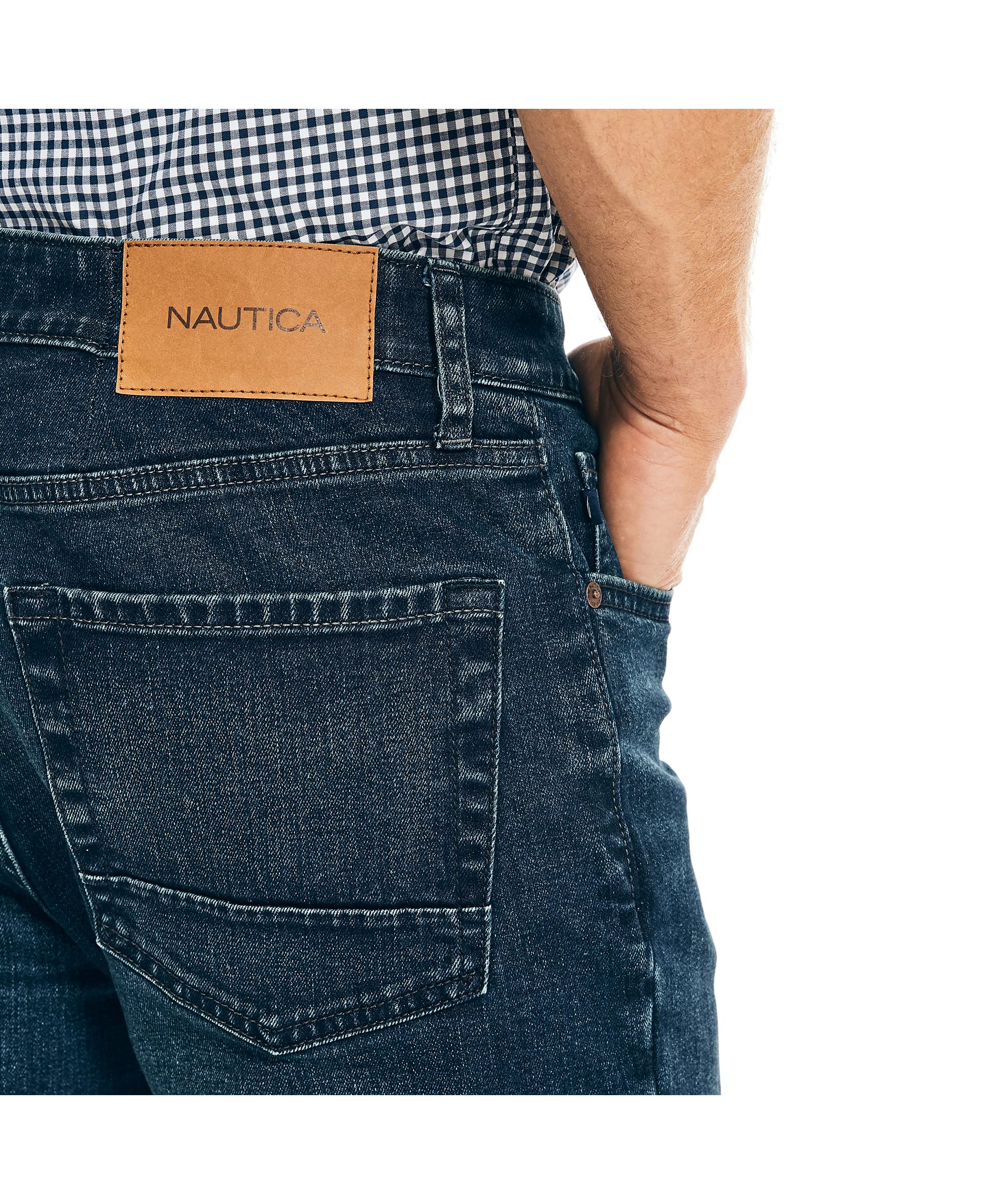 Nautica Men's Slim Fit Stretch Denim Jeans - Comfortable Athletic Slim Jeans for Casual Wear & Everyday Use