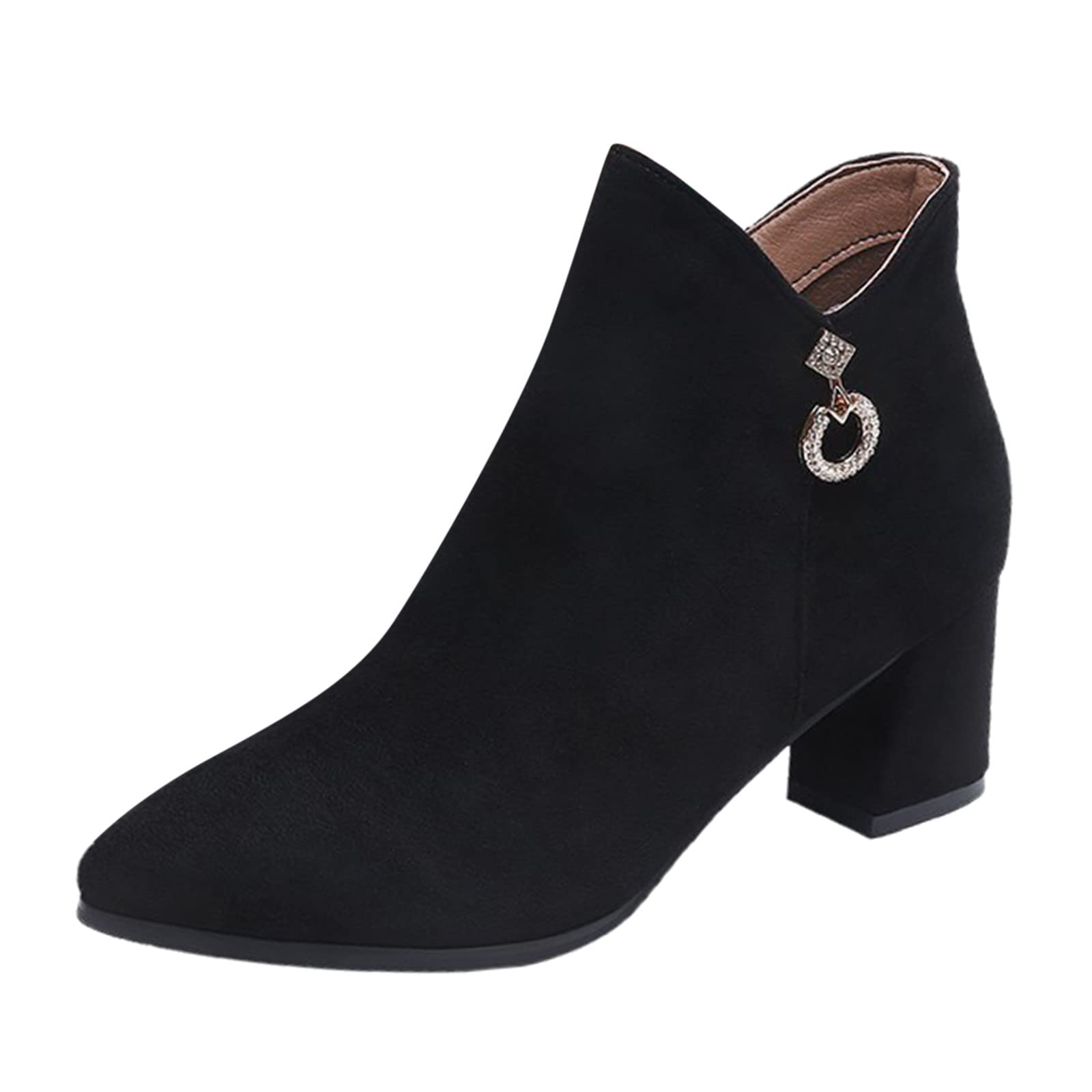 Stylish Women's Ankle Boots - Retro Low Heel Booties for Casual Wear | Breathable & Comfortable Shoes for Everyday Outfits, Work, and Fall Fashion