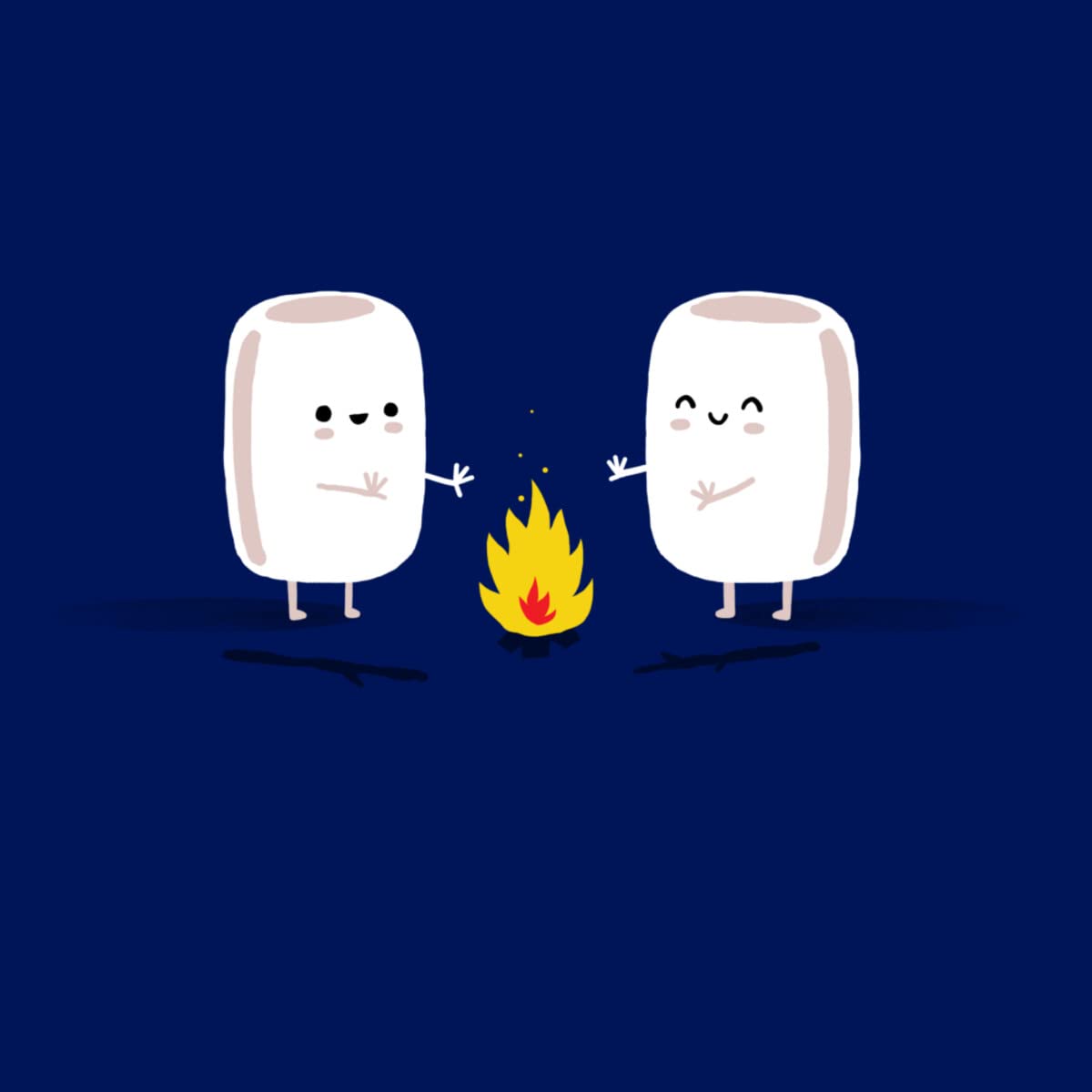 Design By Humans Junior's Marshmallows by Laurxy Graphic T-Shirt - Soft Cotton Tee for Girls - Perfect for Casual Wear, School & Outings