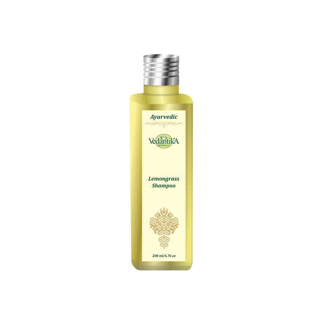 Vedantika Herbals Ayurvedic Lemon Grass Shampoo 200ml - Natural Hair Care for Dandruff & Scalp Health - Perfect for Daily Use & Sensitive Scalp