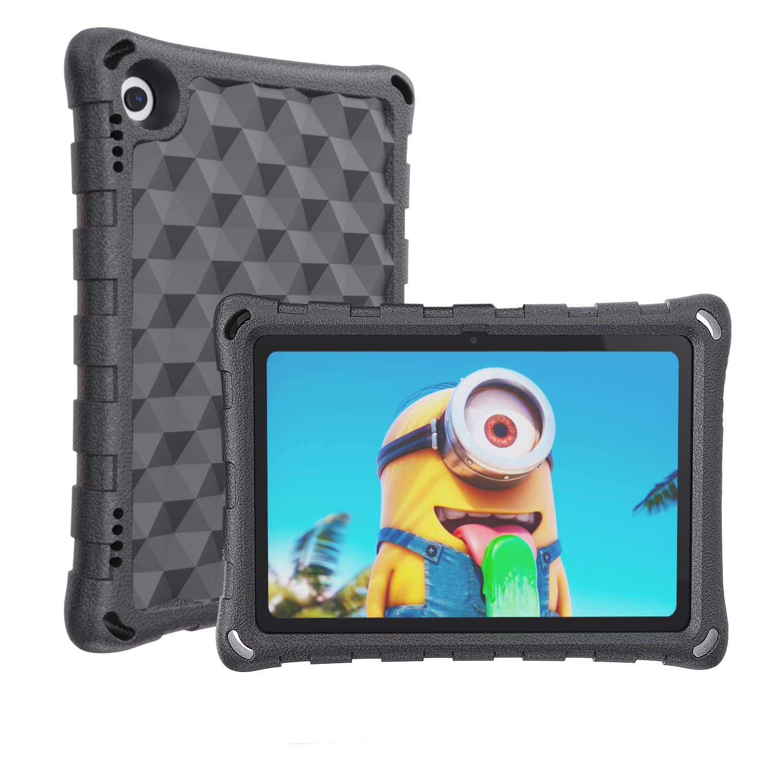 OQDDQO Kids Shockproof Tablet Case for 8-inch iPad (10th/12th Gen 2020/2022) - Lightweight Anti-Slip Protective Cover for Children | Perfect for School, Travel & Home Learning (Black)