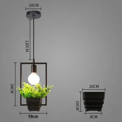 Modern Atmosphere Plant Hanging Light Pendant - Indoor Boho Decor for Living Room, Bedroom, Balcony | Perfect for Home, Cafe, Office Decoration
