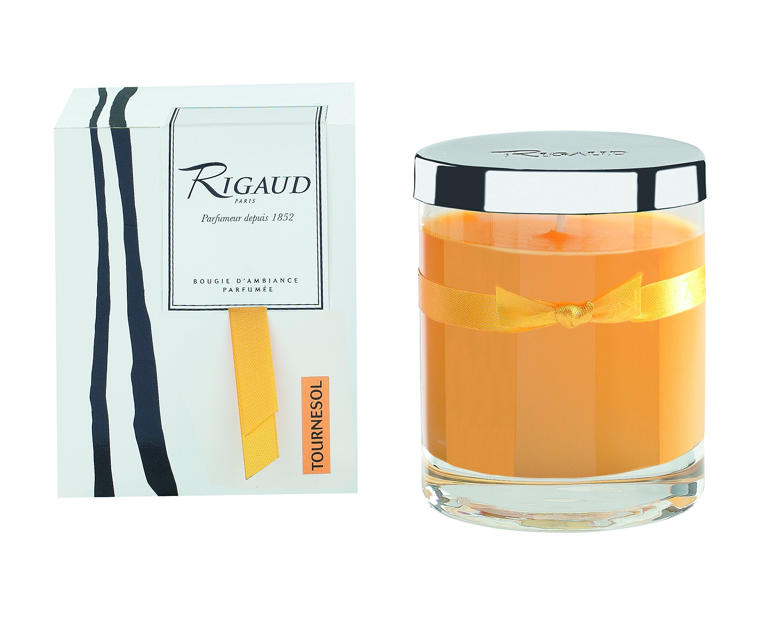 Rigaud BMM287773 Large Sunflower Yellow Scented Candle - Perfect for Home Decor, Relaxation & Romantic Ambiance