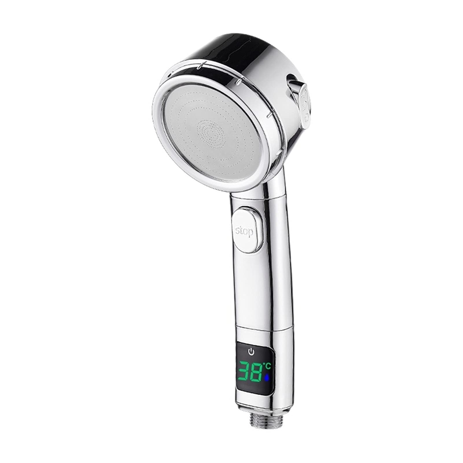 Digital Adjustable Shower Head with Handheld Spray - High Pressure Bathroom Showerhead with Shelf (Silver) | Perfect for Spa-Like Experience & Water-Saving Bathroom Upgrade