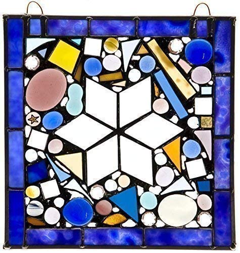 Beveled Glass Panels & Stained Glass Art with Rhinestones - Decorative Glass Jewels for Windows, Doors, and DIY Home Decor Projects