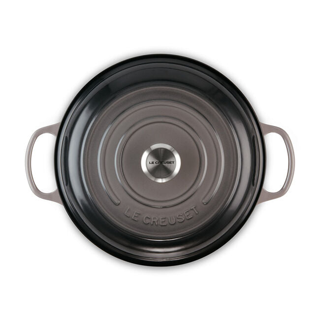 Le Creuset 3.5 Quart Enameled Cast Iron Braiser - Oyster Color | Perfect for Slow Cooking, Roasting & Searing | Stovetop to Oven Safe | Ideal for Family Meals & Entertaining