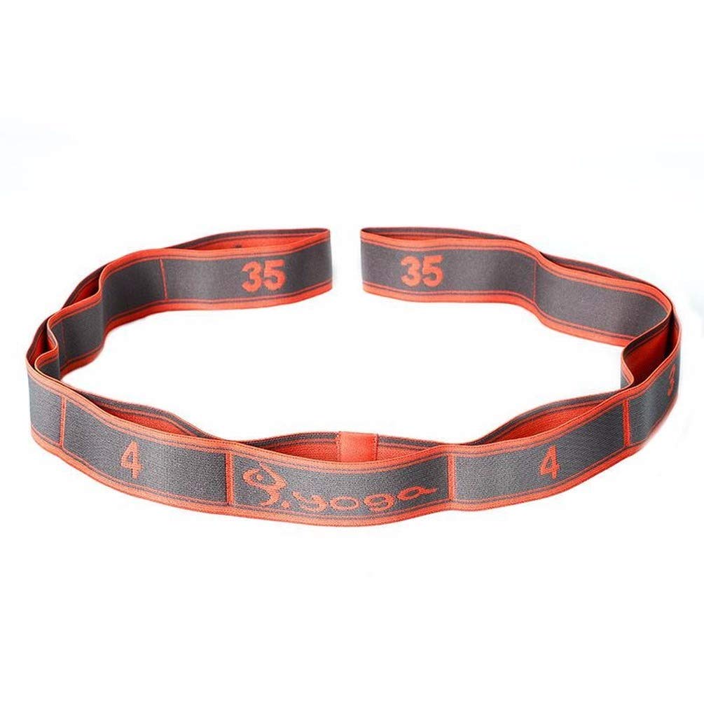 WEWESALE Elastic Yoga Bands - Professional Stretch Resistance Bands for Yoga, Pilates, Gymnastics & Latin Dance Training - Fitness Tension Bands for Home & Gym Workouts (Orange)