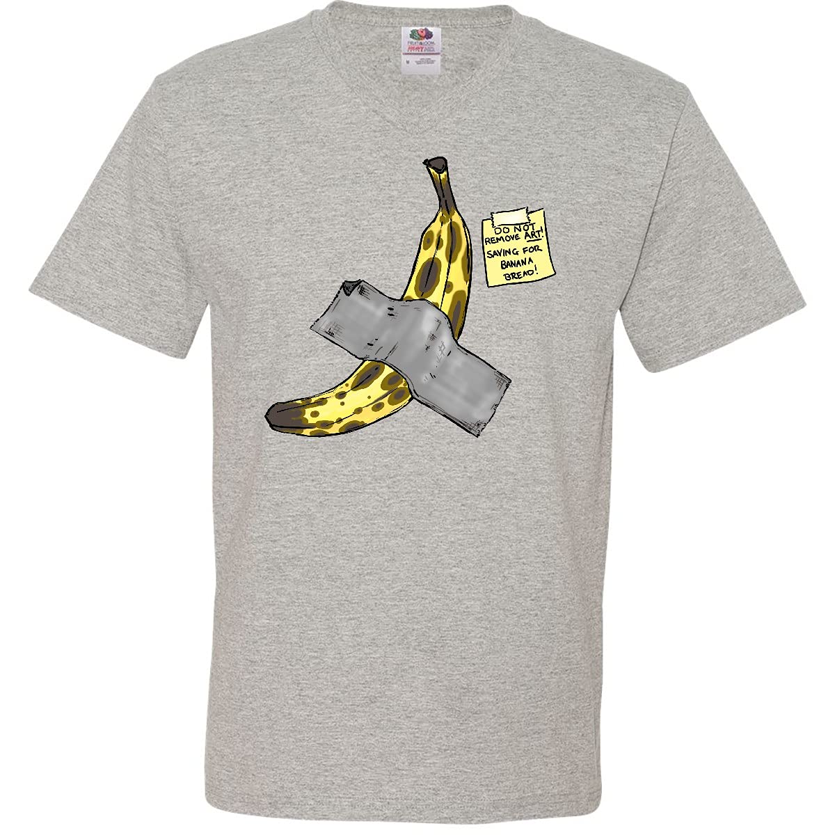 Inktastic Banana Wall Art Print - Funny Saving for Banana Bread Men's V-Neck T-Shirt - Perfect Gift for Banana Lovers & Baking Enthusiasts