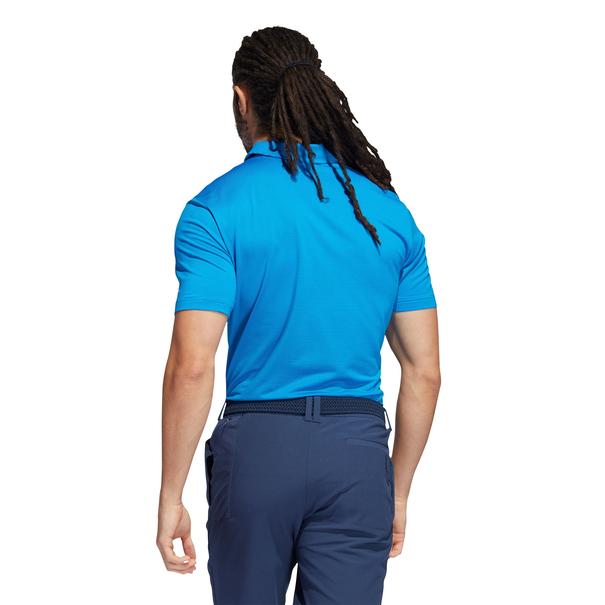Adidas Men's Ottoman Stripe Golf Polo Shirt - Moisture-Wicking & Breathable for Comfort on the Golf Course & Casual Wear