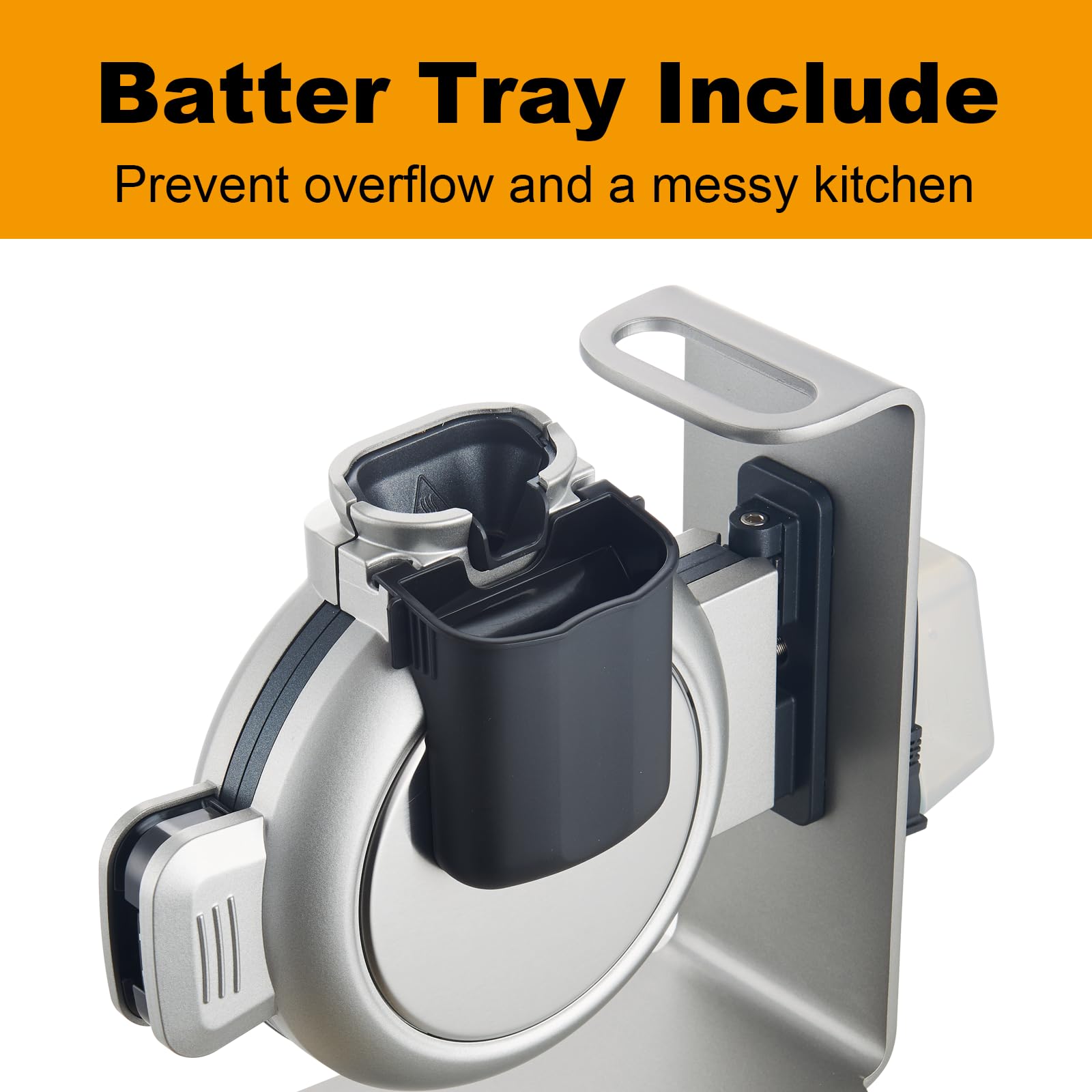 Vertical Belgian Waffle Maker with Non-Stick Plates - 800W Electric Waffle Iron with 5 Browning Settings & Precision-Pour Cup - Perfect for Breakfast, Brunch, and Family Gatherings (Silver)