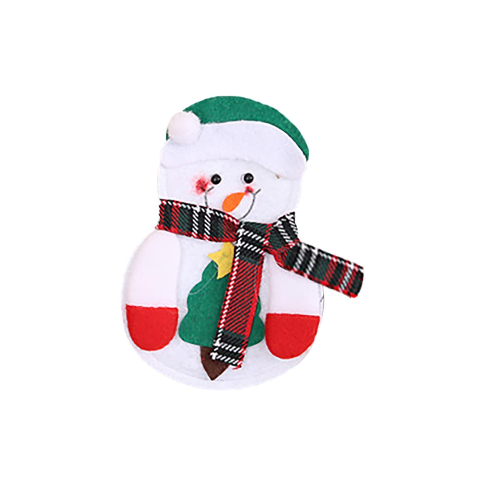 6Pcs Christmas Silverware Holders Set - Snowman & Santa Cutlery Organizer Bag for Spoon Fork Knife - Holiday Tableware Pocket for Dinner Party Decorations - Perfect for Christmas Celebrations, Family Gatherings & Festive Tablescapes