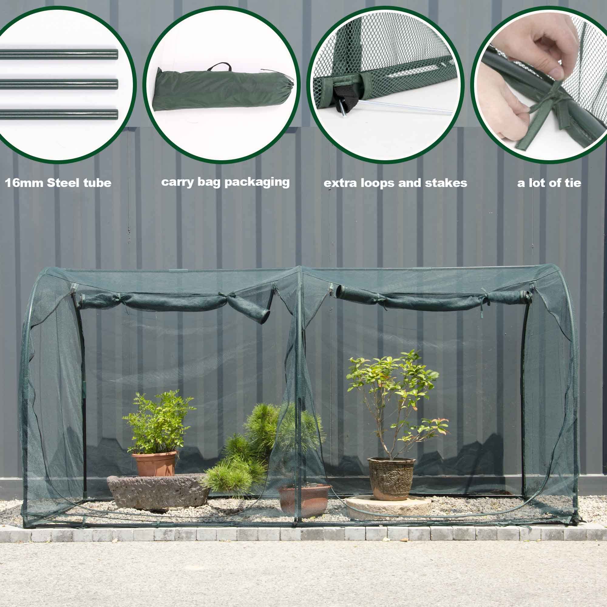 8.2'x4' Large Garden Tunnel Plant Netting Cover - 4FT Tall Crop Cage with Pest Protection for Vegetables & Fruits - Durable Gardening Net for Plants & Animals - Perfect for Raised Beds, Greenhouses & Backyard Gardens