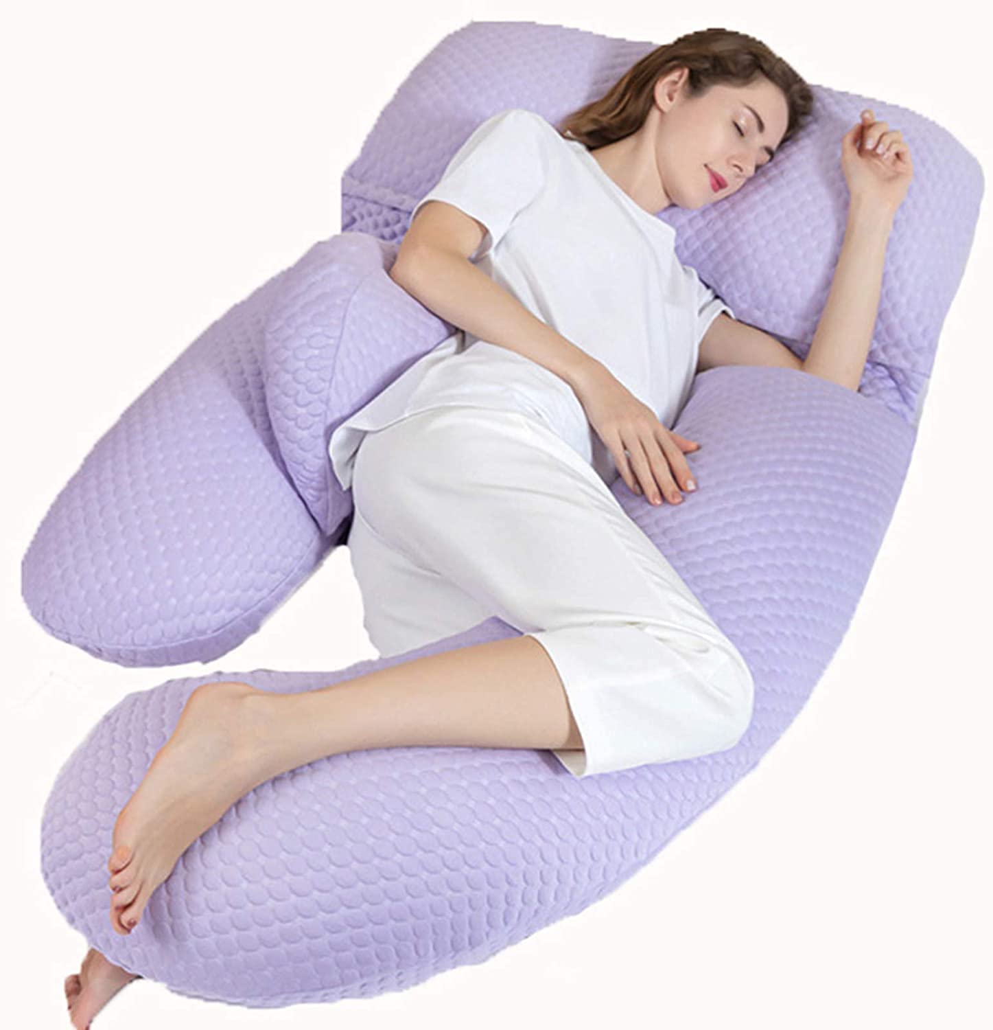**TEidea U-Shaped Full Body Maternity Pillow for Pregnant Women – Support for Side Sleeping, Back Pain Relief & Nursing – Comfortable Pregnancy Pillow (185x75x95cm, Color B) – Ideal for Sleeping, Breastfeeding & Relaxation**