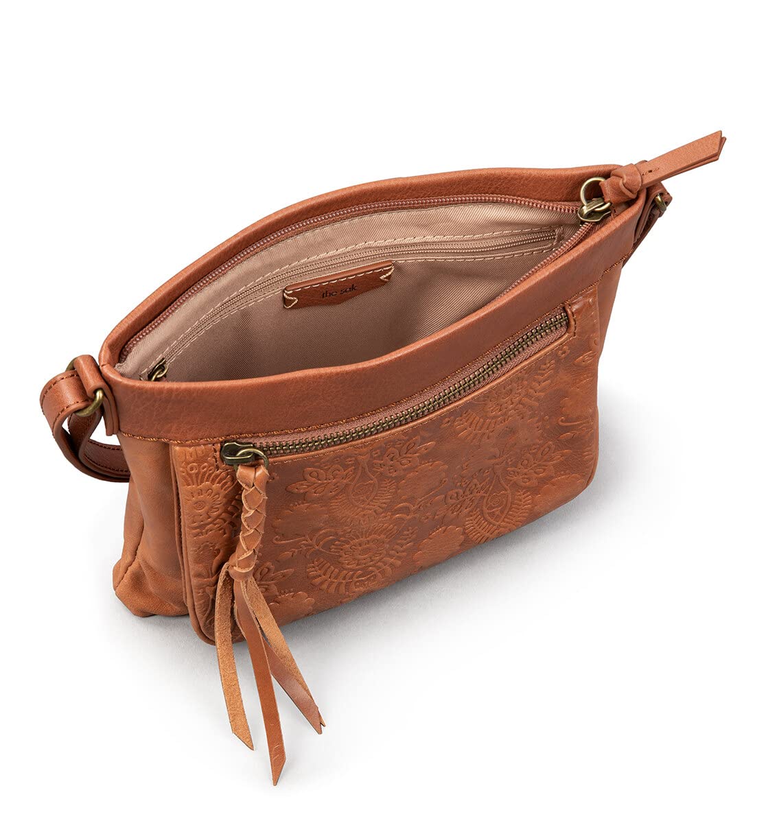 The Sak Women's Sanibel Leather Mini Crossbody Bag - Stylish & Compact Purse for Everyday Use, Travel & Shopping