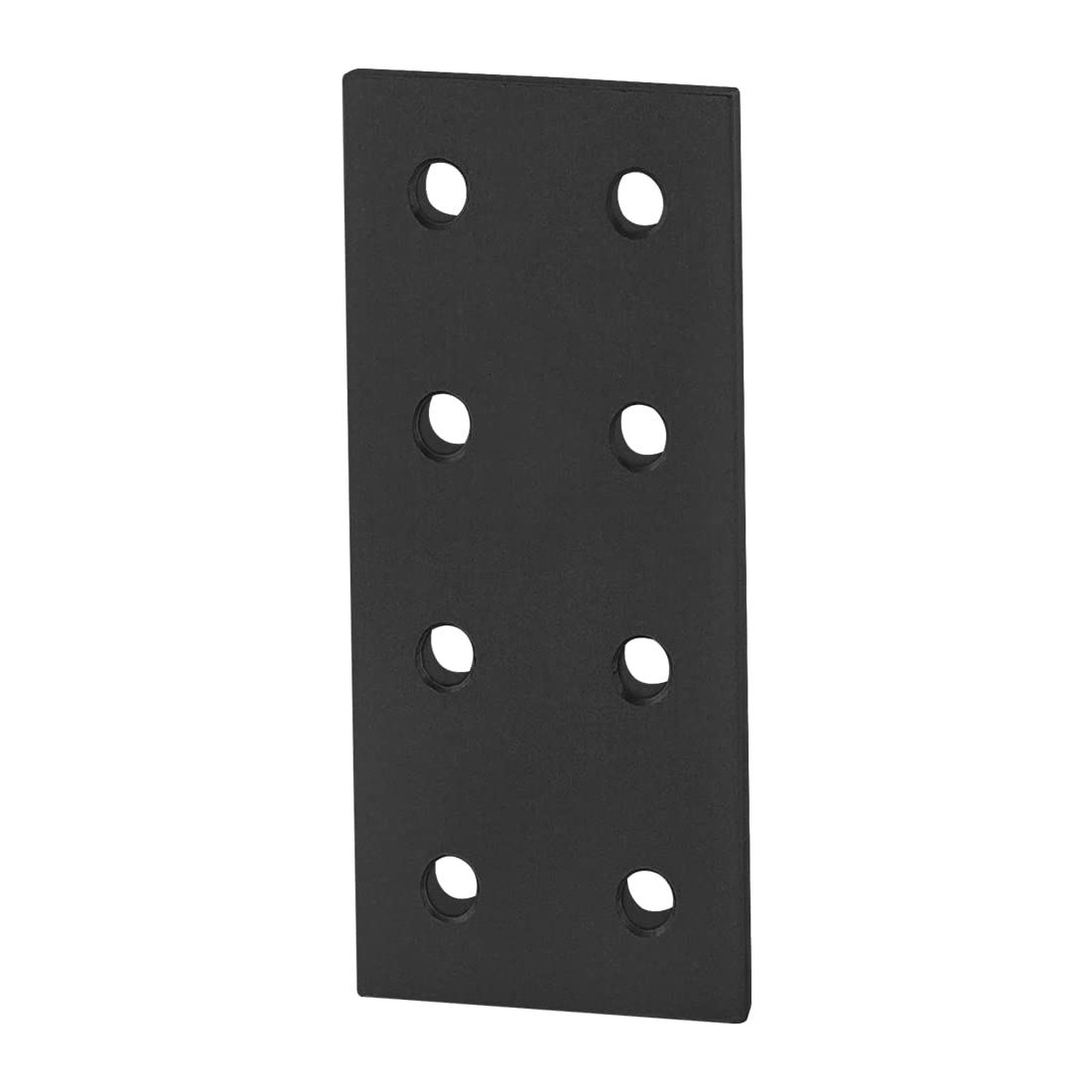 80/20 Inc 4165-Black 10 Series 8 Hole Rectangle Flat Plate - Black Anodized Aluminum (10 Pack) for DIY Projects, Industrial Machinery & Structural Framing Systems