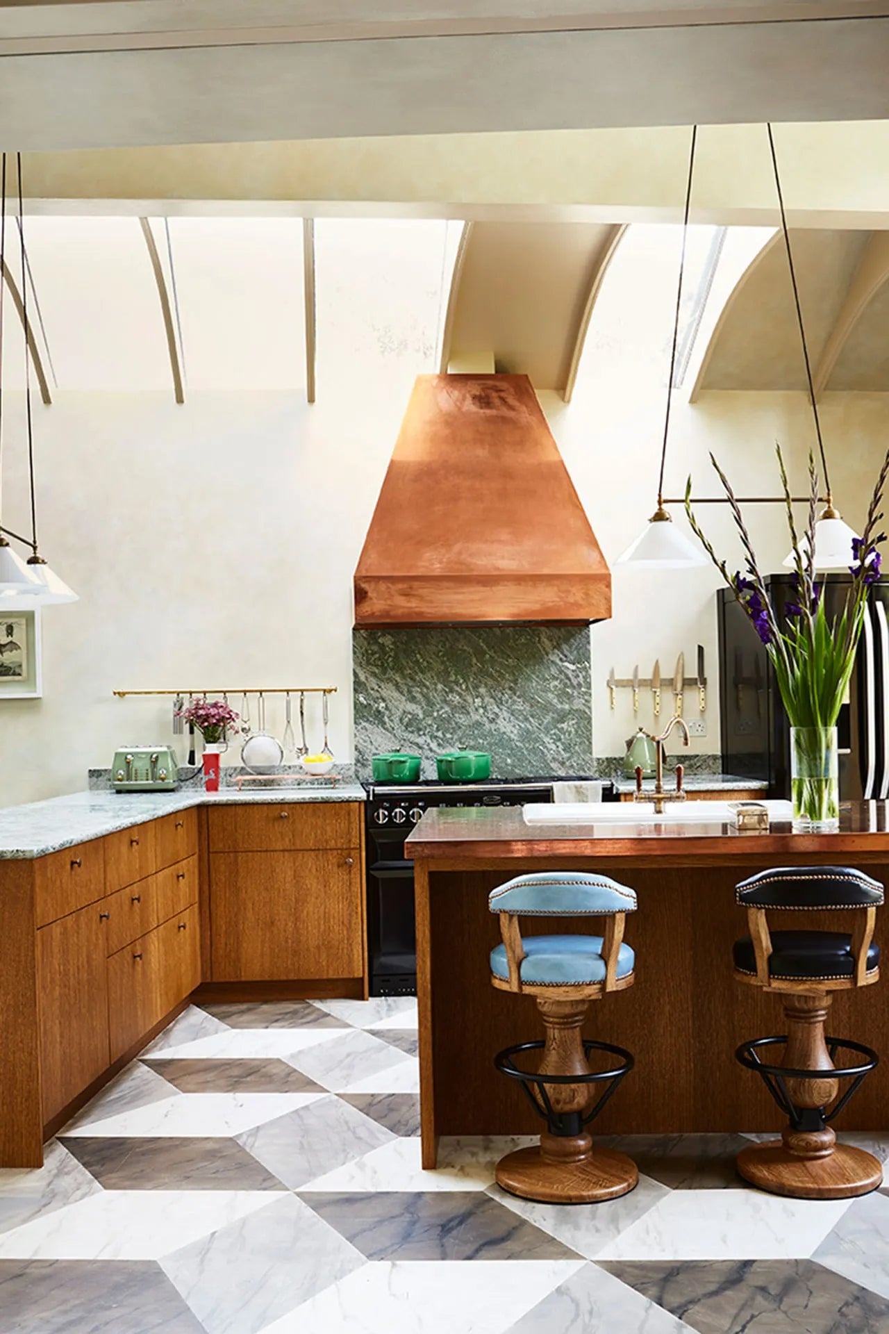 Premium RHM VH14 Custom Copper Range Hood - Wall Mounted Tapered Design for Modern Kitchens | Ideal for Portia & Open Concept Homes