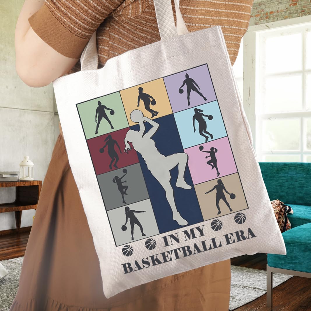 Basketball Tote Bag for Girls - Stylish Sports Gift for Basketball Players & Fans | Perfect for Gym, School & Casual Use