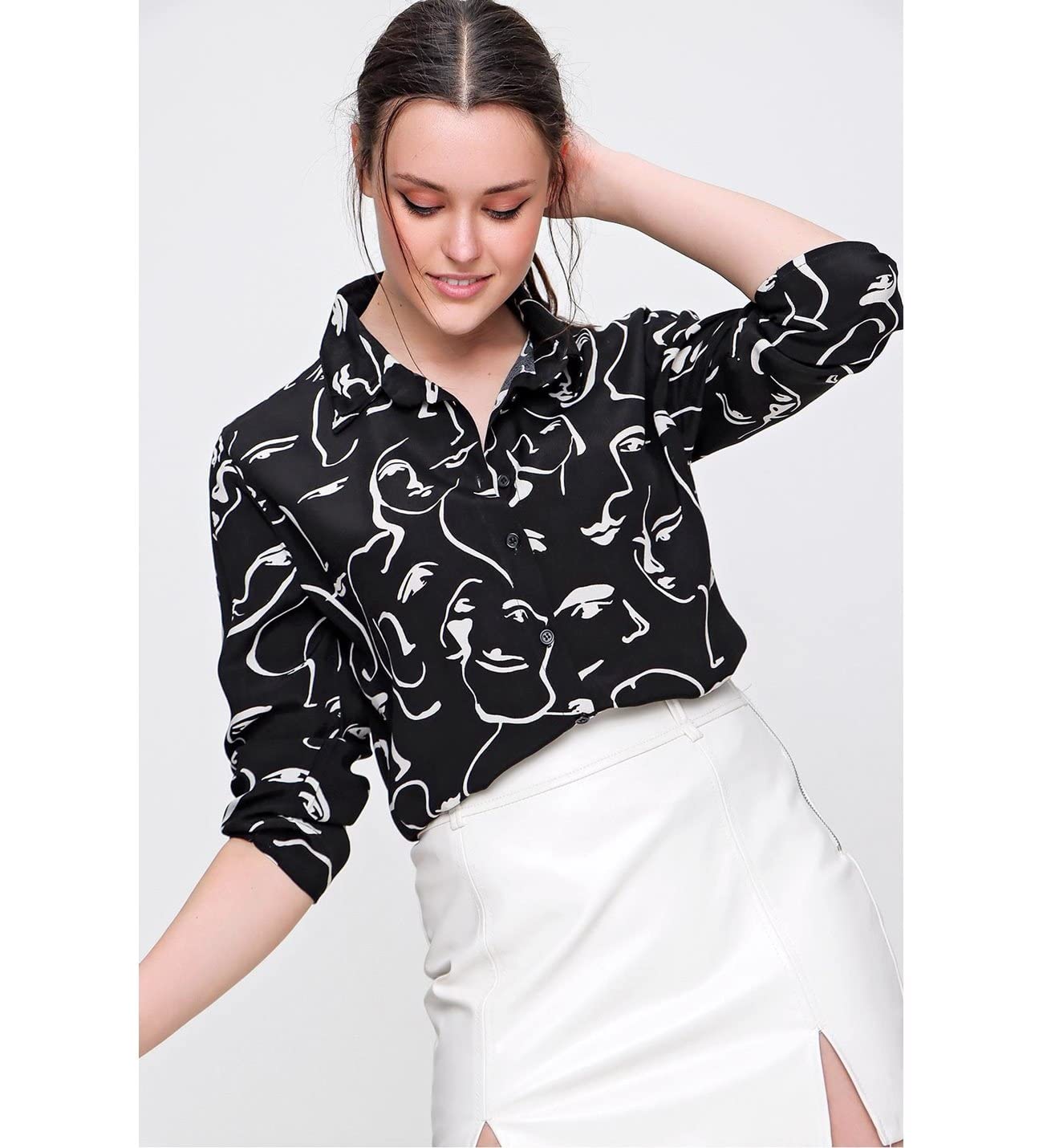 Stylish Women's Long Sleeve Button Down Blouses - Fashionable Dressy & Casual Tops for Work, Office, and Everyday Wear