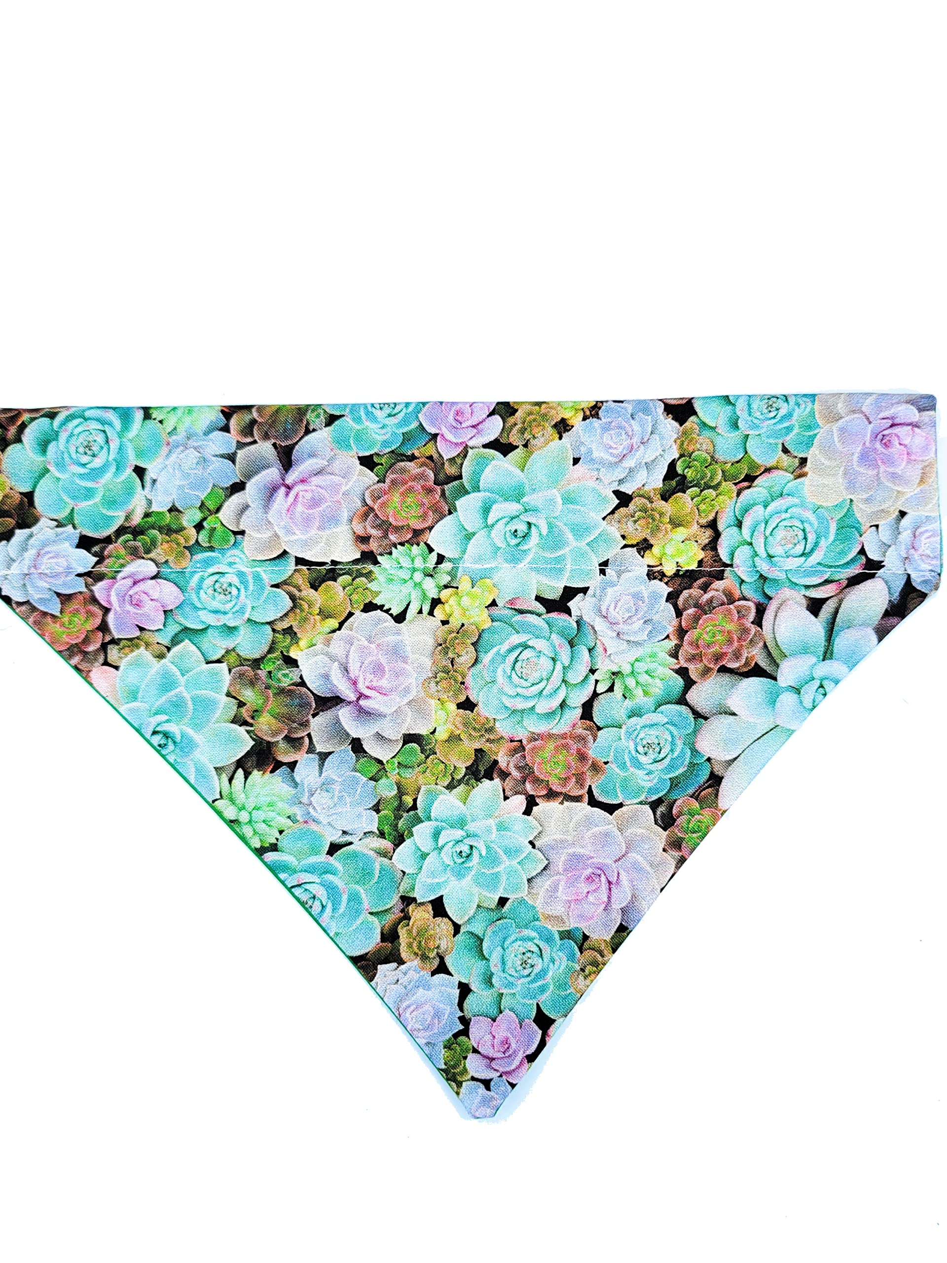Premium Succulent Print Dog Bandana - Adjustable & Slip-On for Large Collars - Perfect for Outdoor Adventures, Pet Photos & Special Occasions