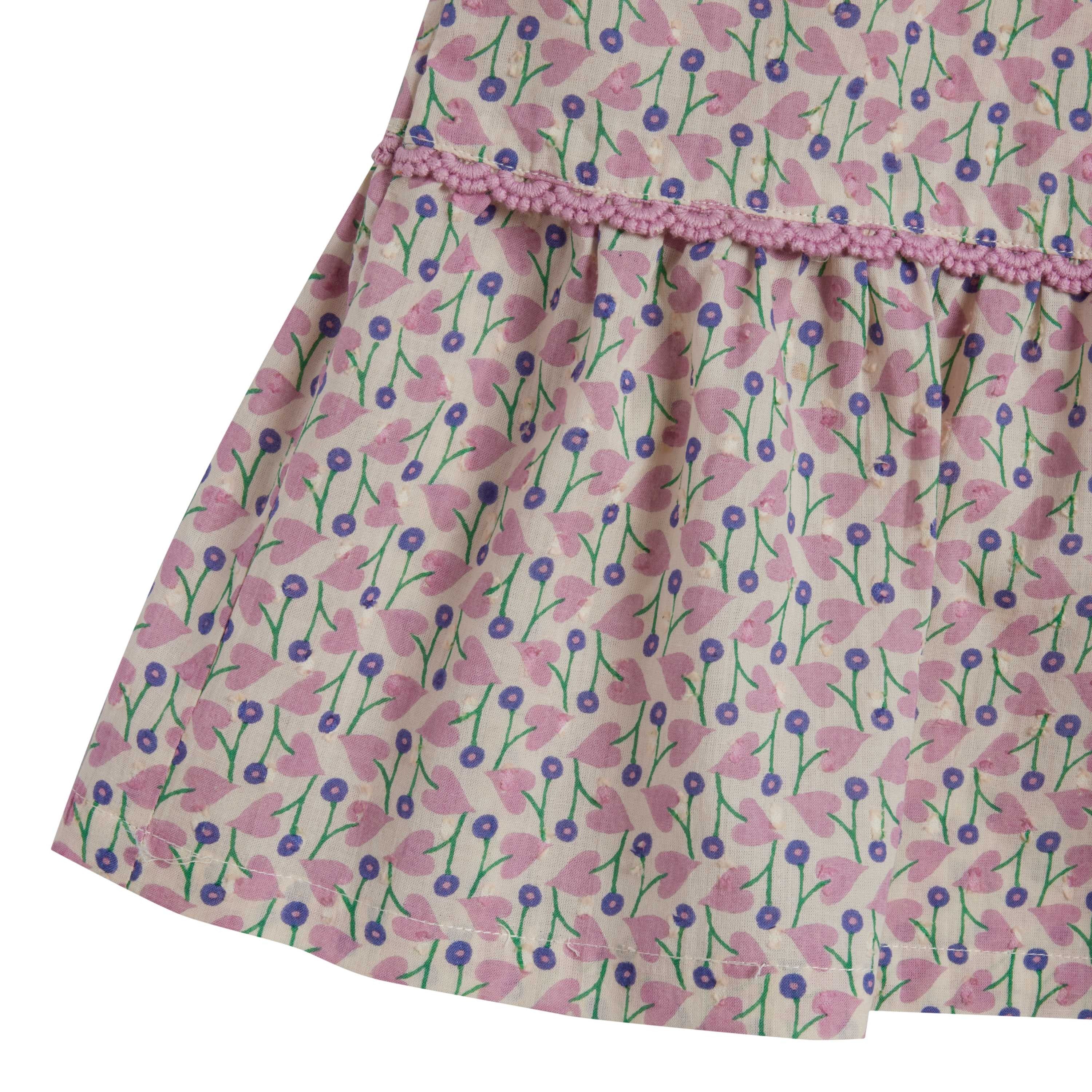 Bonheur du Jour Paris Tennessee Girl Dress in Mauve - Elegant Floral Print Party Dress for Special Occasions & Photo Shoots