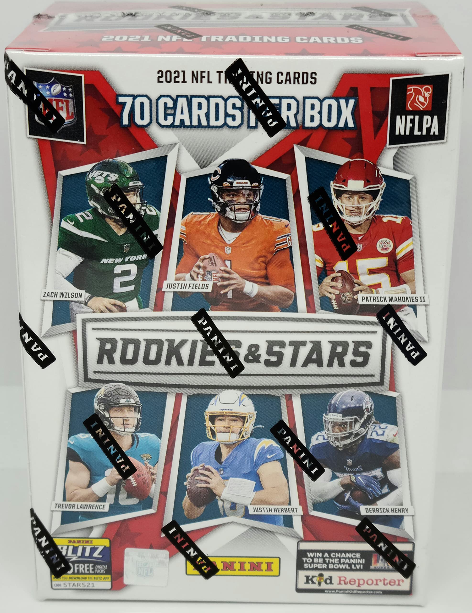 2021 Panini Rookies & Stars Football Trading Cards Blaster Box - 70 NFL Collectible Cards per Box - Perfect for Sports Fans, Collectors & Fantasy Football Enthusiasts