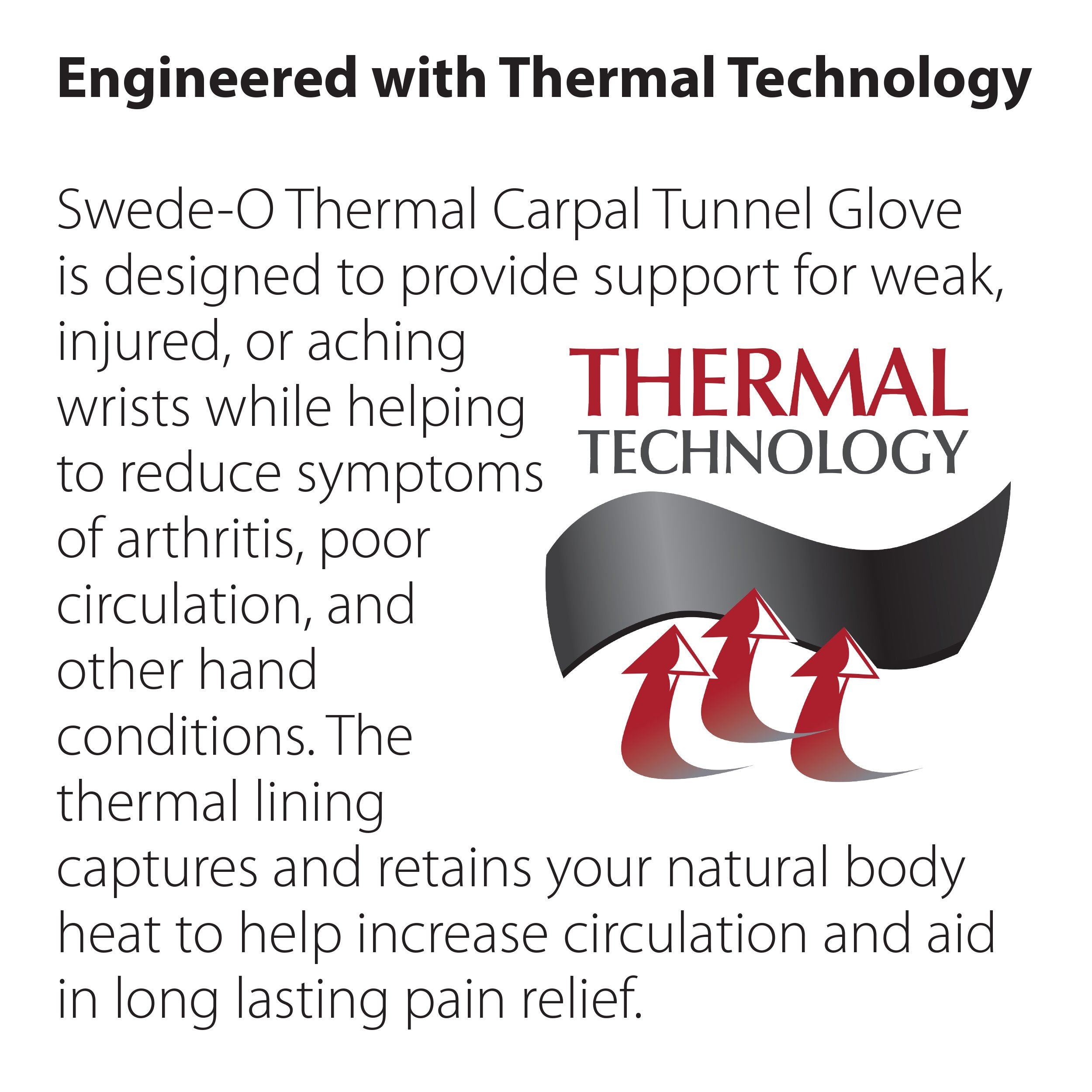 Swede O Thermal Carpal Tunnel Glove 2XLarge - Warm Wrist Support for Arthritis & Carpal Tunnel Relief - Perfect for Typing, Gaming & Winter Activities
