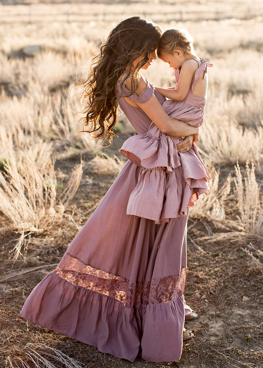 Elegant Coral Dress in Orchid - Flowy Summer Maxi Dress for Women, Beach Wedding Guest Outfit, Boho Chic Vacation Dress