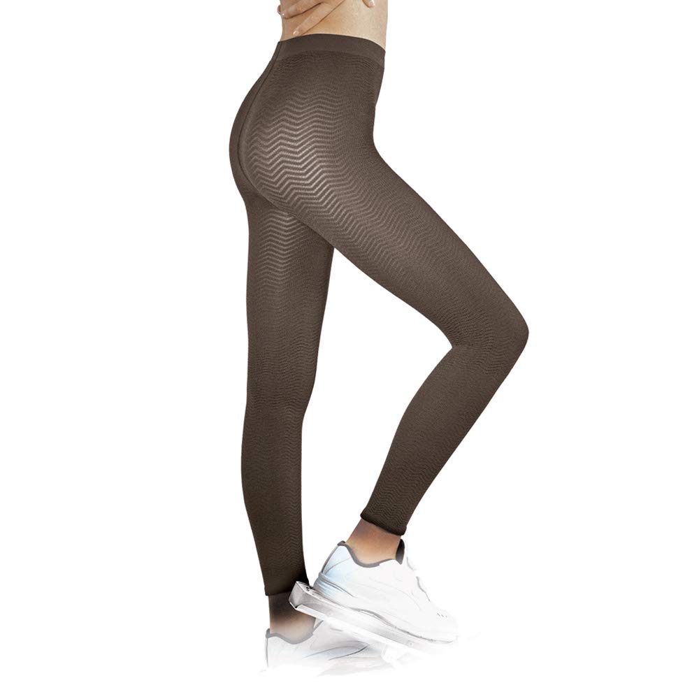 SOLIDEA Women's High Waist Compression Leggings with Micromassage - Gym Workout Yoga Running Leggings - Moisture Wicking Tummy Control Activewear (Mocha, Size 10) | Perfect for Fitness, Lounge & Everyday Wear