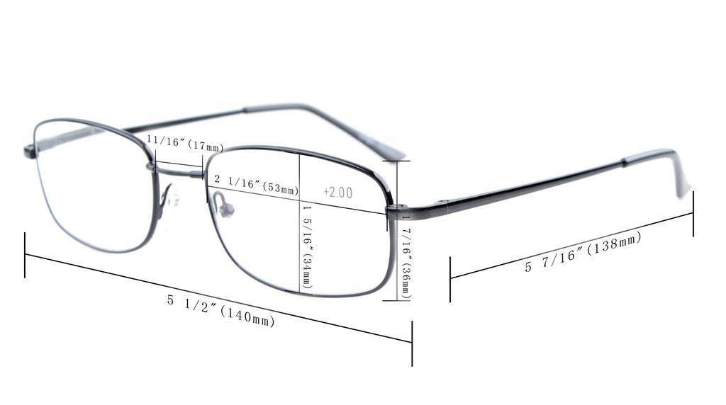Eyekepper Computer Reading Glasses - Lightweight Titanium Frame with Spring Hinges for Men & Women - Perfect for Office Work, Screen Time & Reading Books