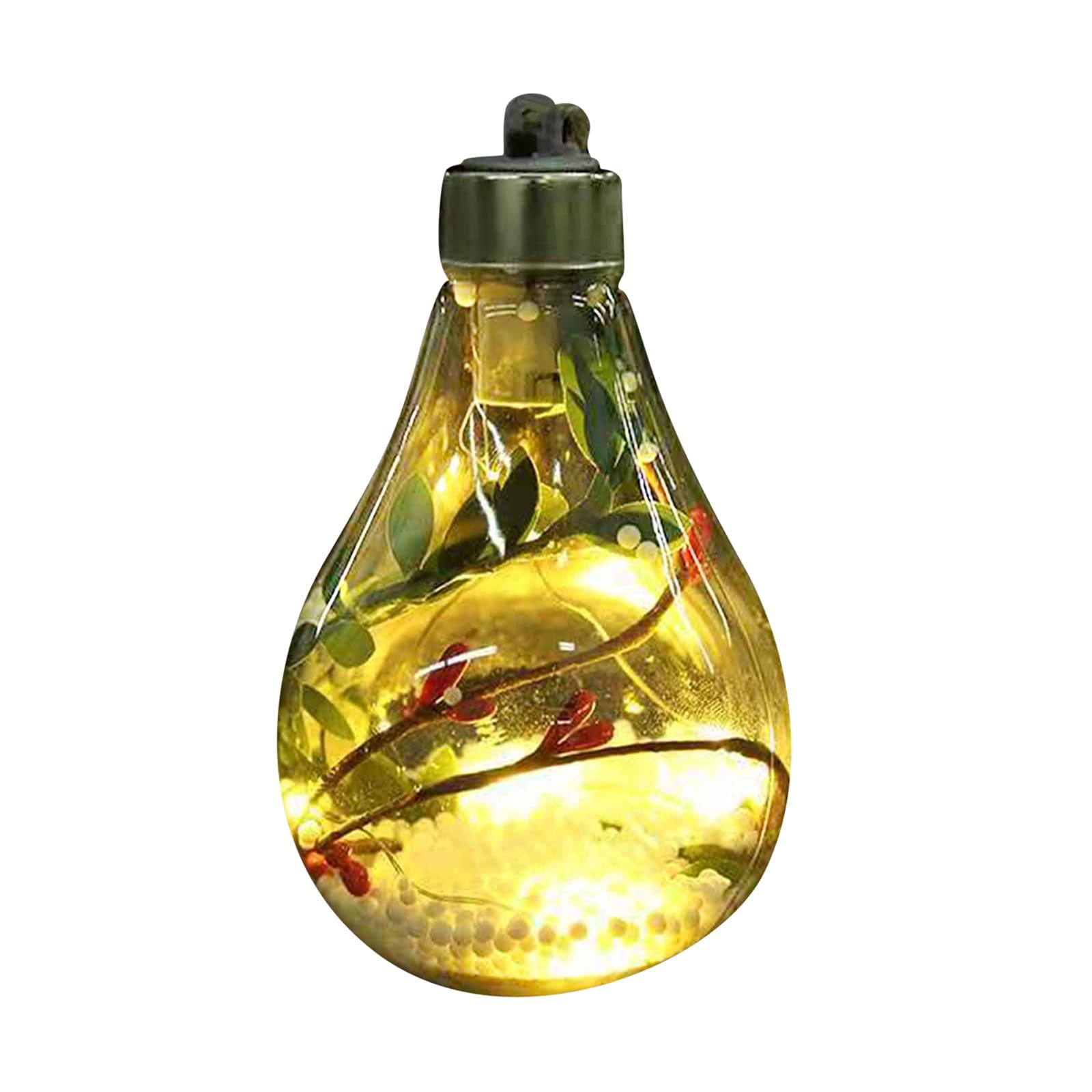 ZSWWang LED Christmas Ball Ornaments - Transparent Hanging Pendant Decor with Fillable Light Bulbs for Holiday, Birthday & Wedding Party Decorations | Perfect for Tree, Home, and Festive Event Lighting