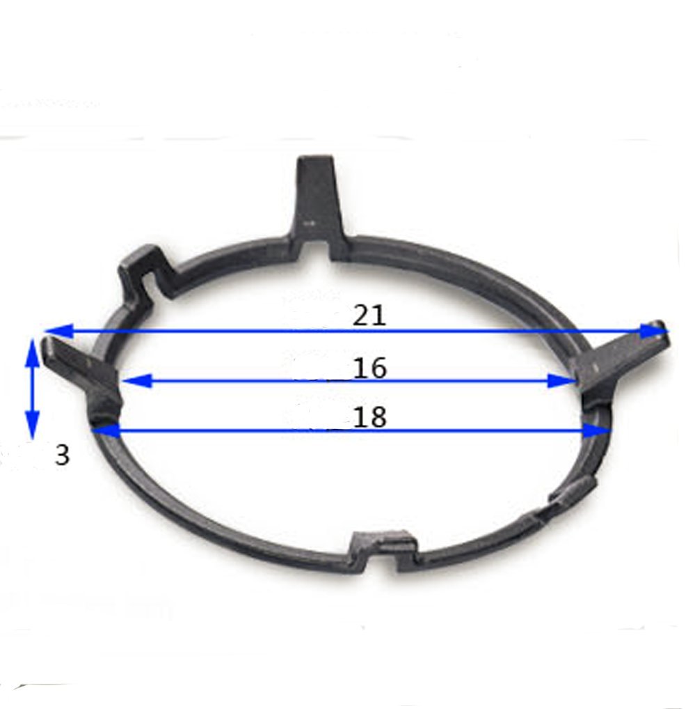 Non-Slip Black Cast Iron Wok Ring - Heavy Duty Stove Trivet for Wok Support, Cooktop Range Pan Holder & Gas Hob Accessories - Perfect for Asian Cooking, Stir-Frying & Milk Pot Stability
