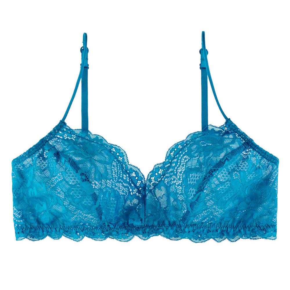 Wireless Lace Bralette for Women - Comfortable Triangle Cup Bra with Adjustable Straps | Perfect for Yoga, Lounge & Everyday Wear