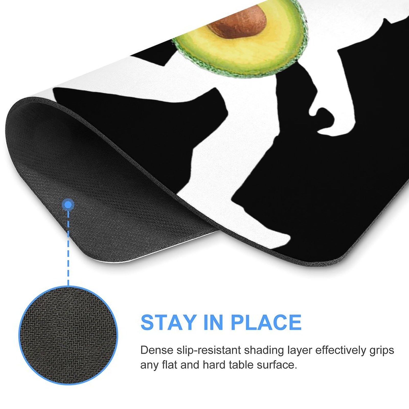 Bigfoot Carrying Avocado Gaming Mouse Pad - Durable, Non-Slip, Waterproof Mouse Mat for PC & Laptop - 18x22cm Office & Home Desk Accessory - Perfect for Gamers, Students & Professionals