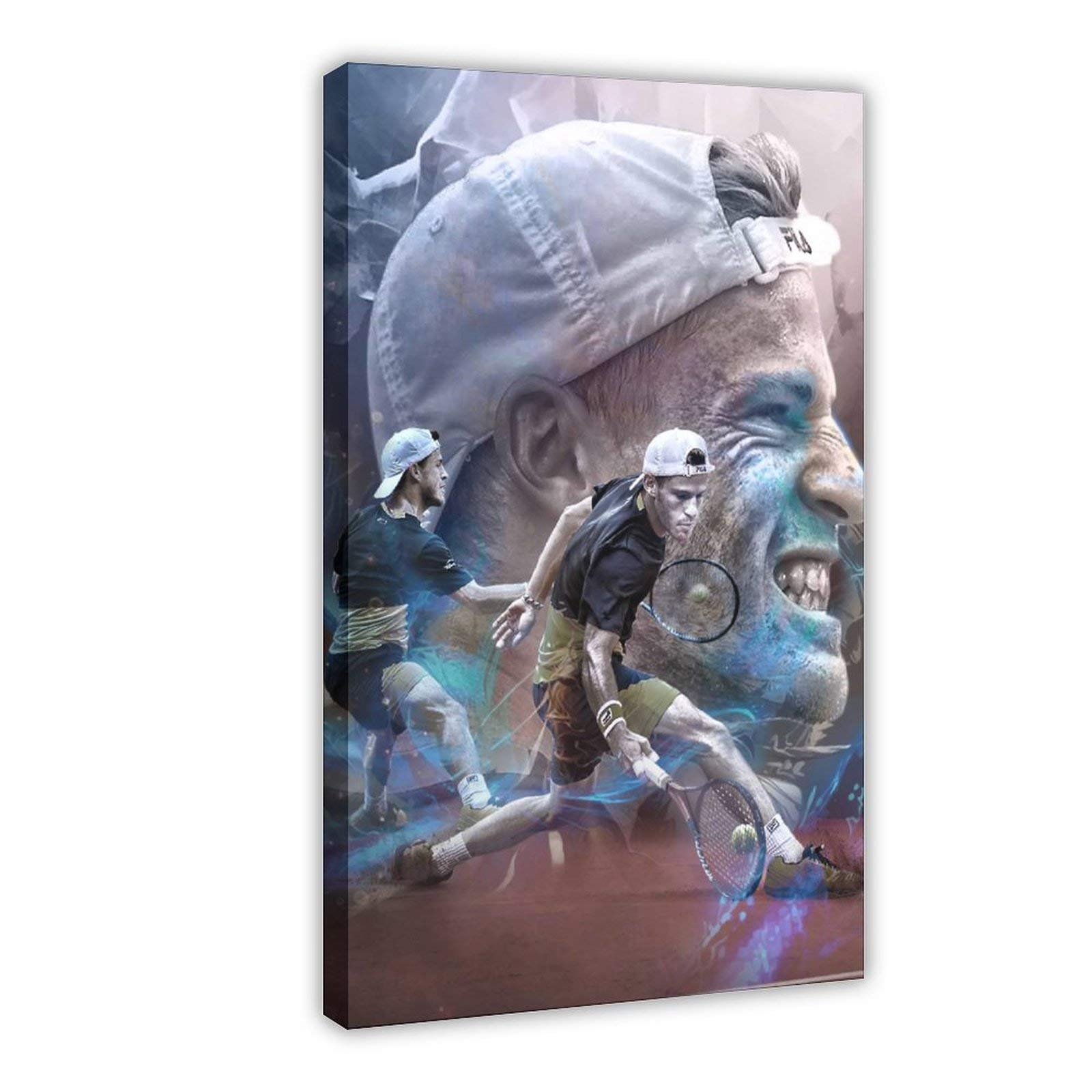 Diego Schwartzman Tennis Player Poster - 12x18 Inch (30x45cm) Canvas Wall Art Print - Perfect for Bedroom, Office, Dorm Room Decor - Great Gift for Tennis Fans & Sports Enthusiasts