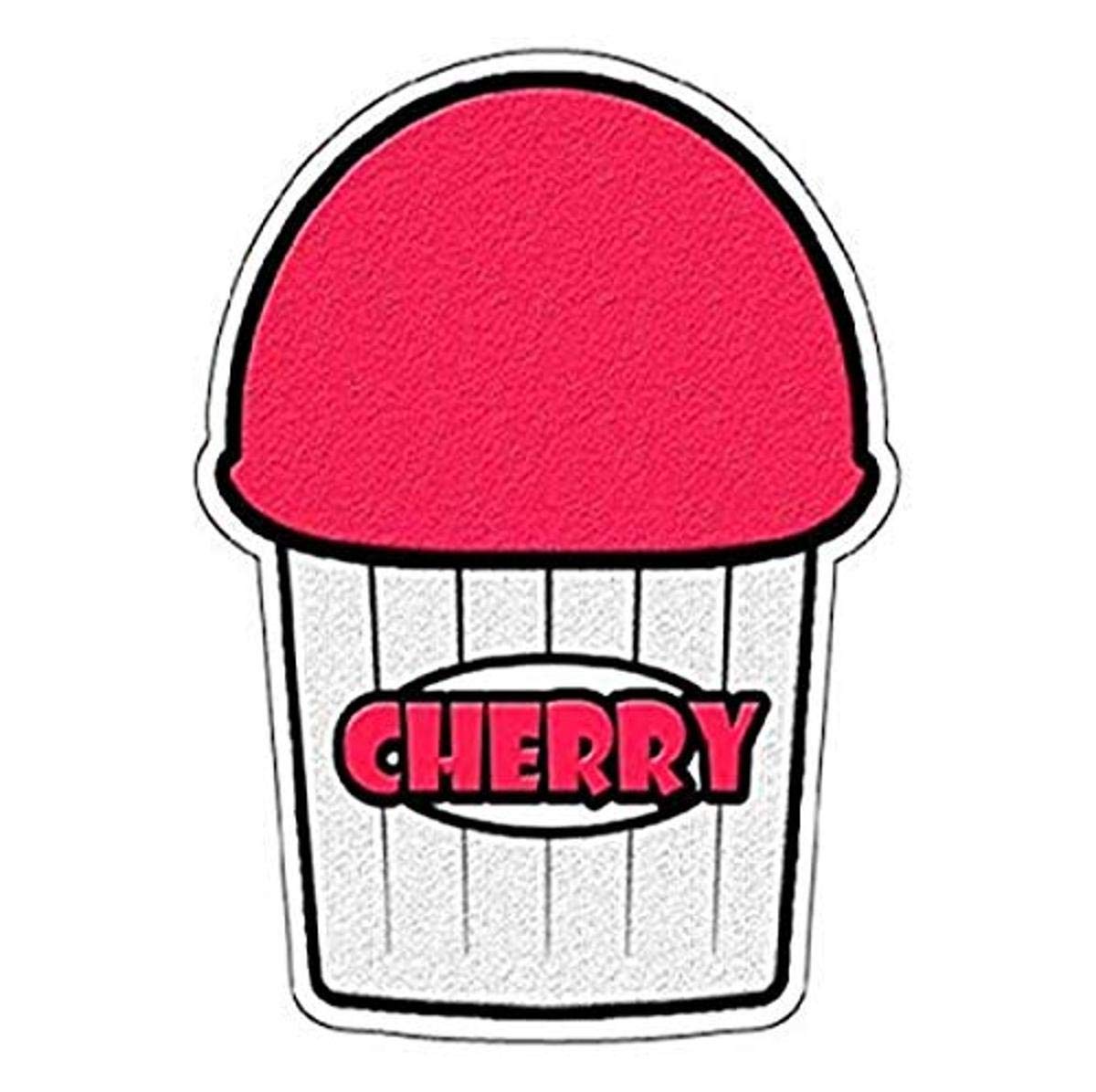 Cherry Flavor Italian Ice Decal - Premium Shaved Ice Sticker Cart for Snow Cone Business, Food Trucks & Summer Events