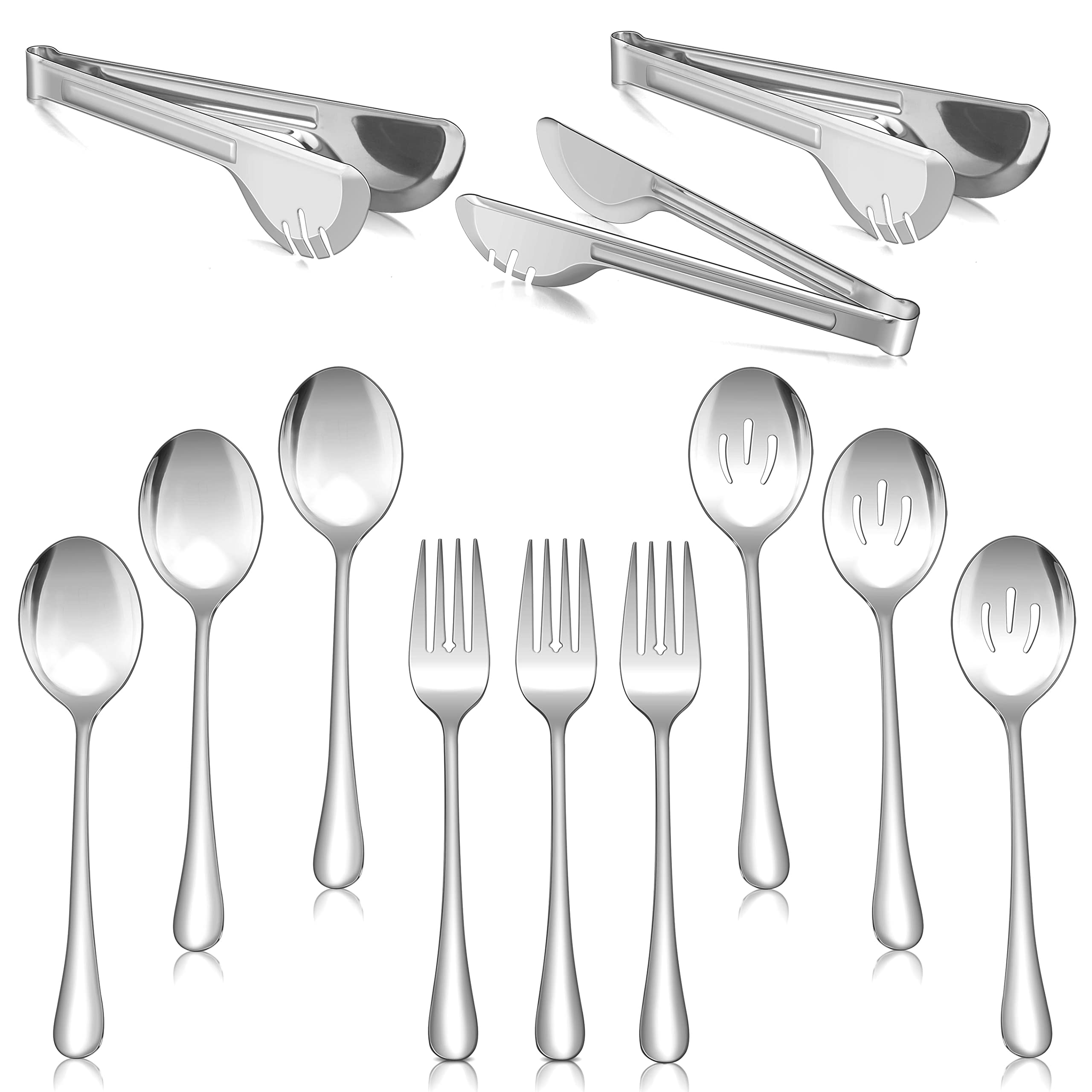 Herogo 12-Piece Stainless Steel Serving Utensil Set - 8.7