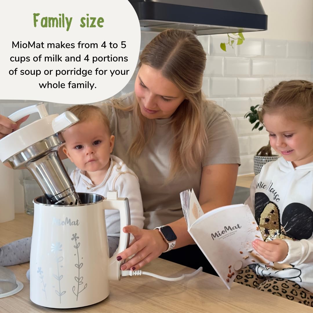 **Automatic Soy Milk Maker Machine - 43oz Homemade Fresh Soy Milk in 7 Minutes, Works with Dry & Soaked Beans, 304 Stainless Steel Interior - Perfect for Breakfast, Healthy Drinks & Vegan Lifestyle**