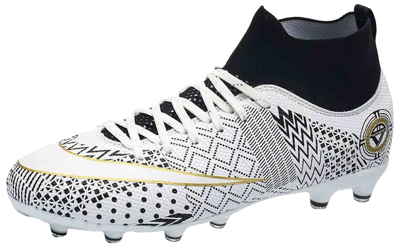 HESBITEUL Men's Soccer Cleats - Lightweight Football Shoes for Outdoor & Indoor Play, High Grip Traction for Boys & Students - Perfect for Training, Matches & Casual Wear