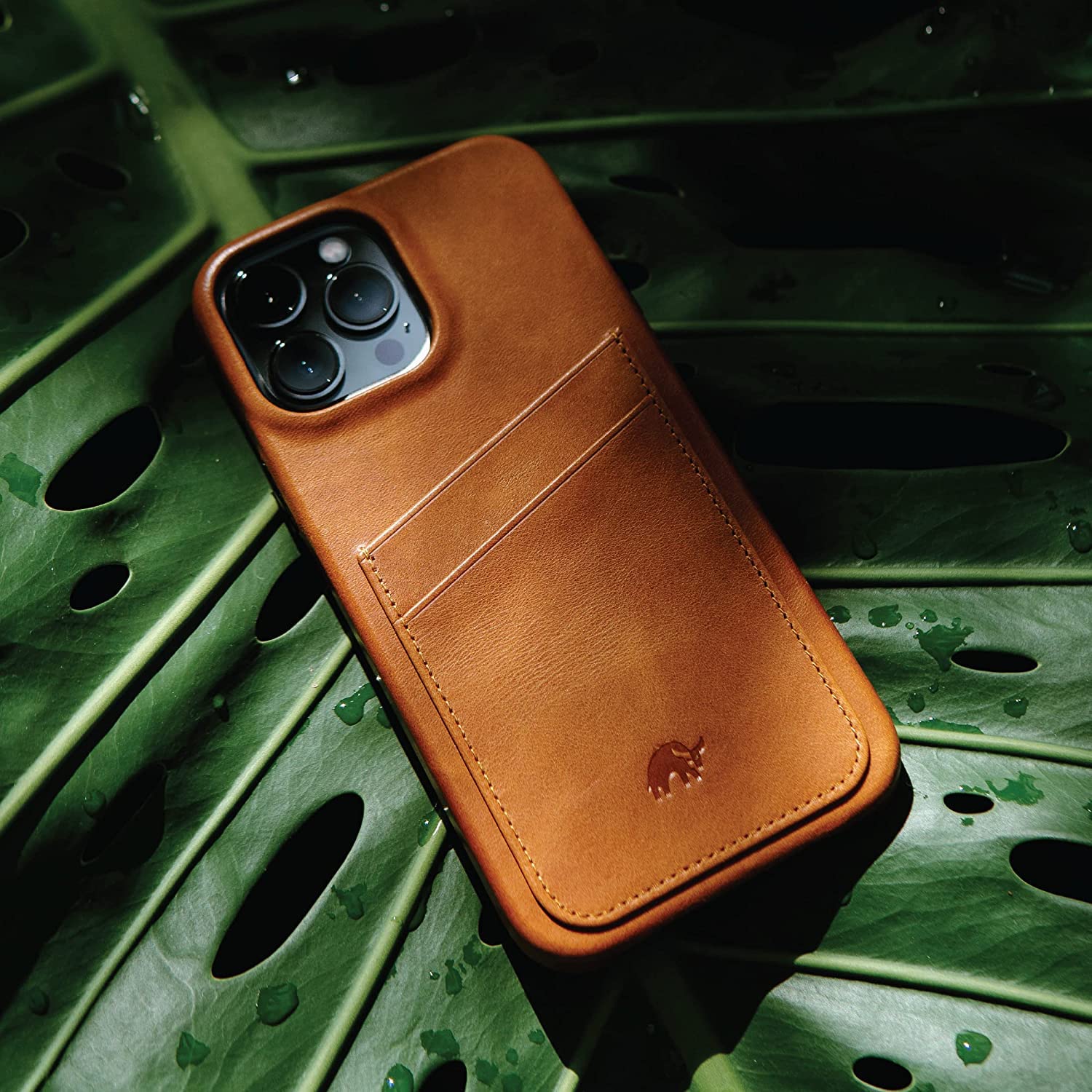 Premium Leather Phone Case for Apple iPhone 13 Pro Max - Bullstrap Sienna Brown Portfolio | Slim Protective Cover for Business & Travel