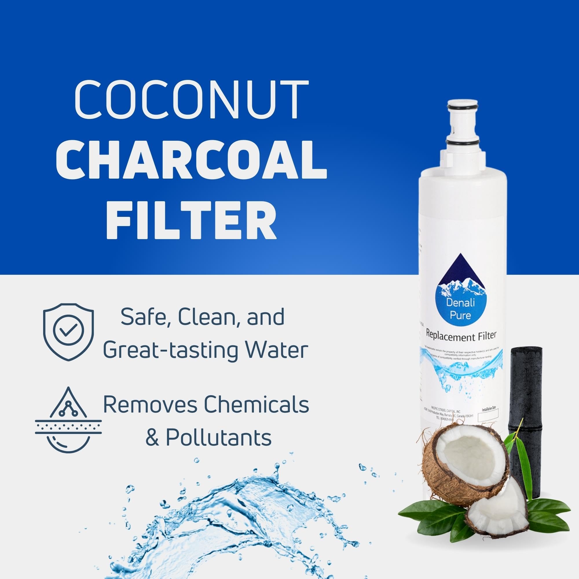 Replacement KitchenAid 4396548 Refrigerator Water Filter - Compatible with KitchenAid Fridge Water Filter Cartridge for Clean Drinking Water at Home