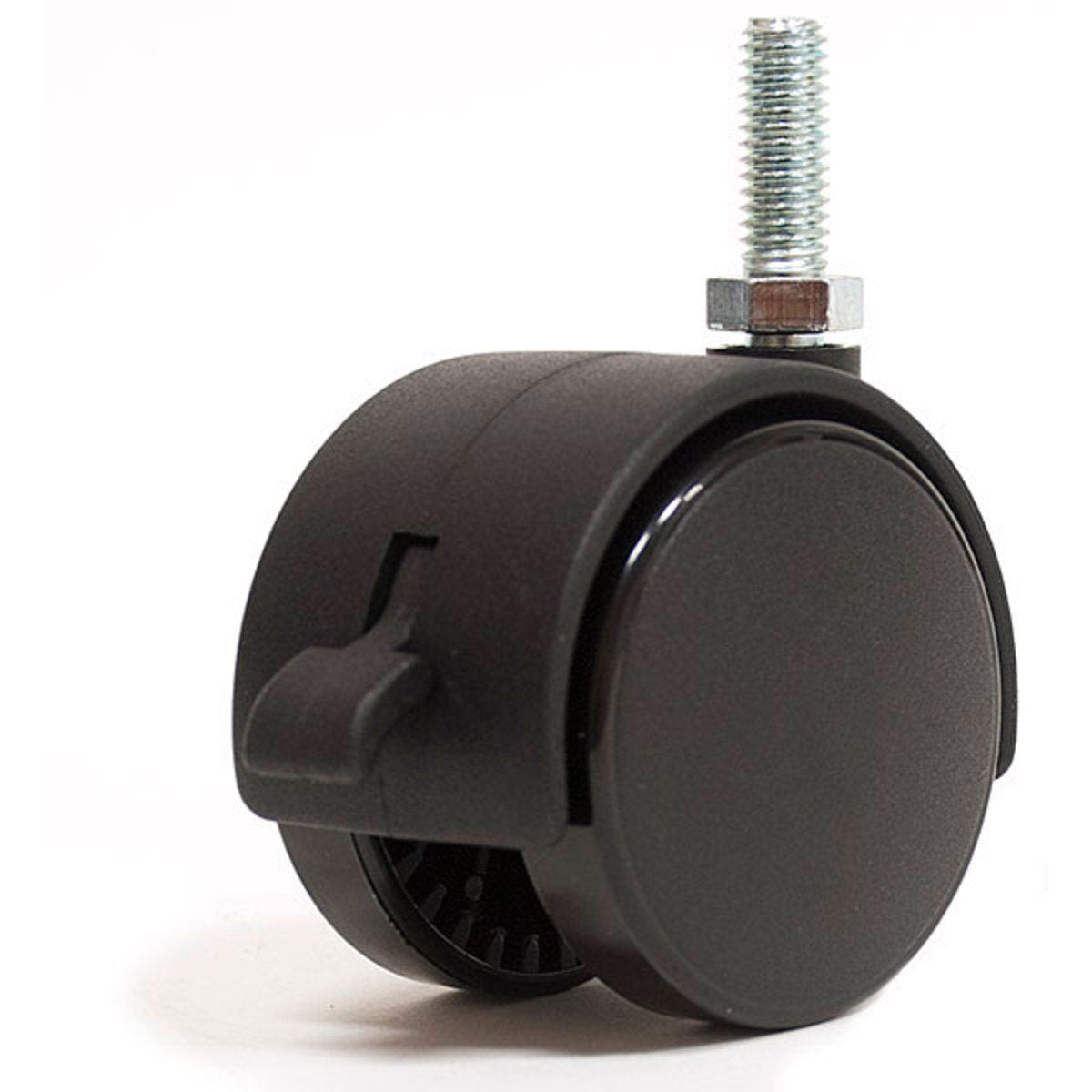 60mm Twin Wheel Locking Hooded Caster with 3/8