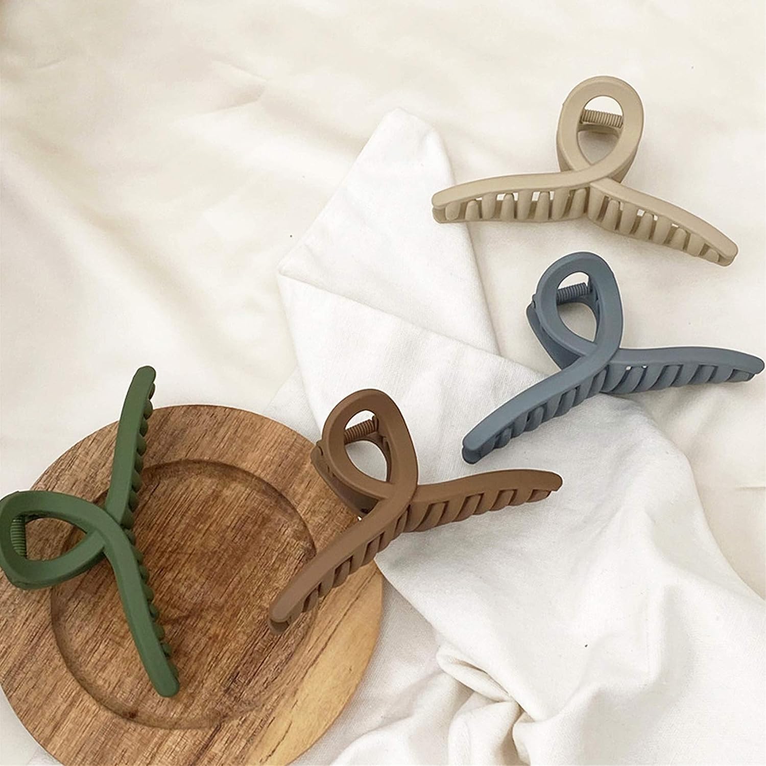 6 Pcs Large Butterfly Hair Claw Clips for Women - Strong Hold Matte Jaw Clips, Non-Slip Banana Claw Hair Accessories for Thin Hair & Styling | Perfect for Updos, Ponytails & Everyday Hairstyles