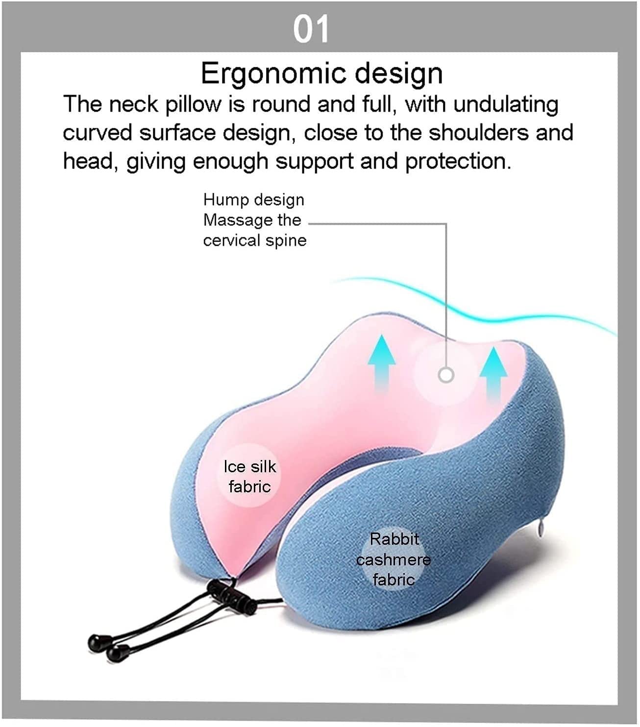 Memory Foam Travel Neck Pillow for Adults - U-Shaped Support Cushion for Chin & Neck Relief | Compact, Lightweight & Portable for Airplane, Car, Train & Camping Trips | Perfect for Long Flights, Road Trips & Outdoor Adventures
