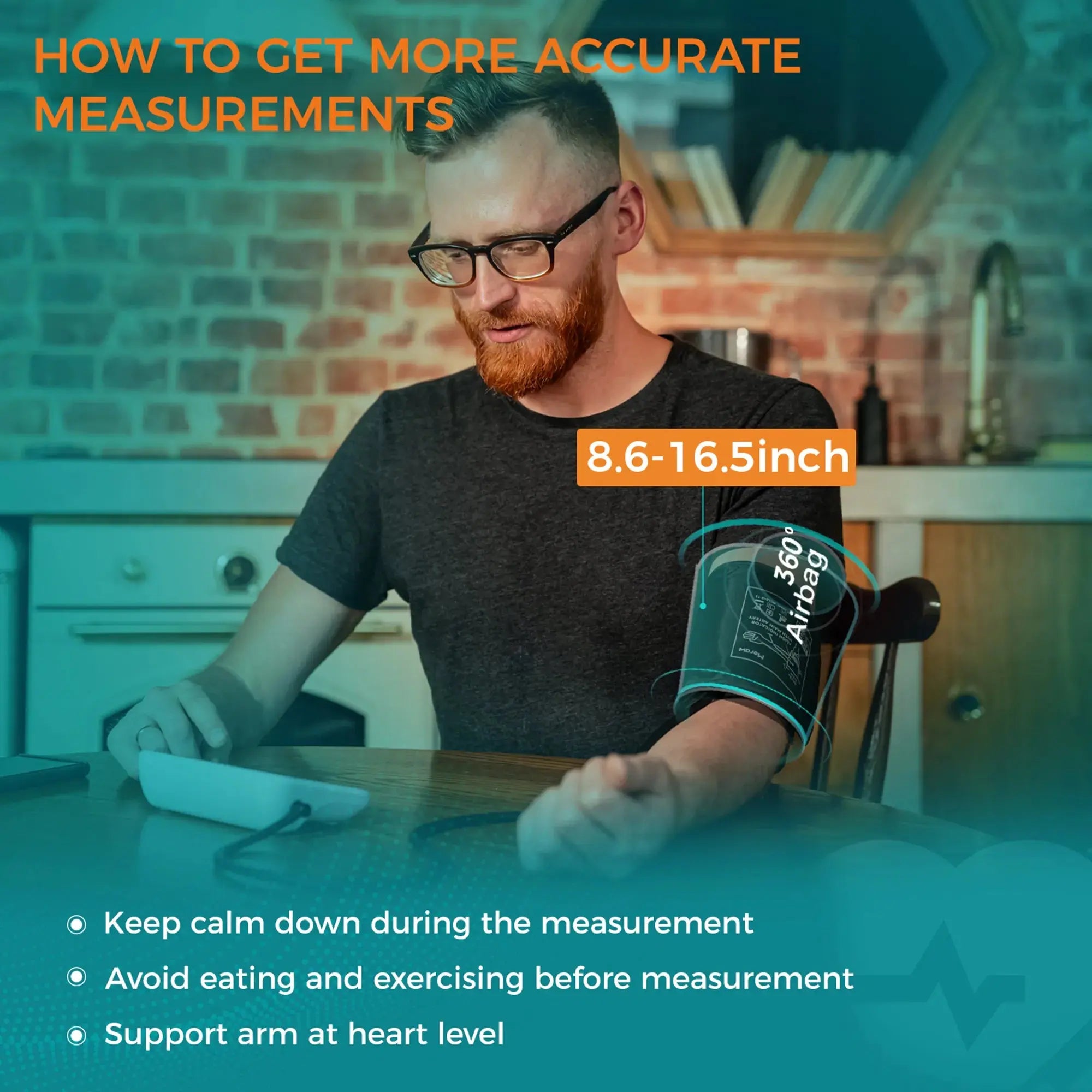 Meraw Oak Digital Blood Pressure Monitor - Accurate Upper Arm Cuff for Home Use, Heart Health Tracking - Ideal for Seniors & Daily Health Monitoring