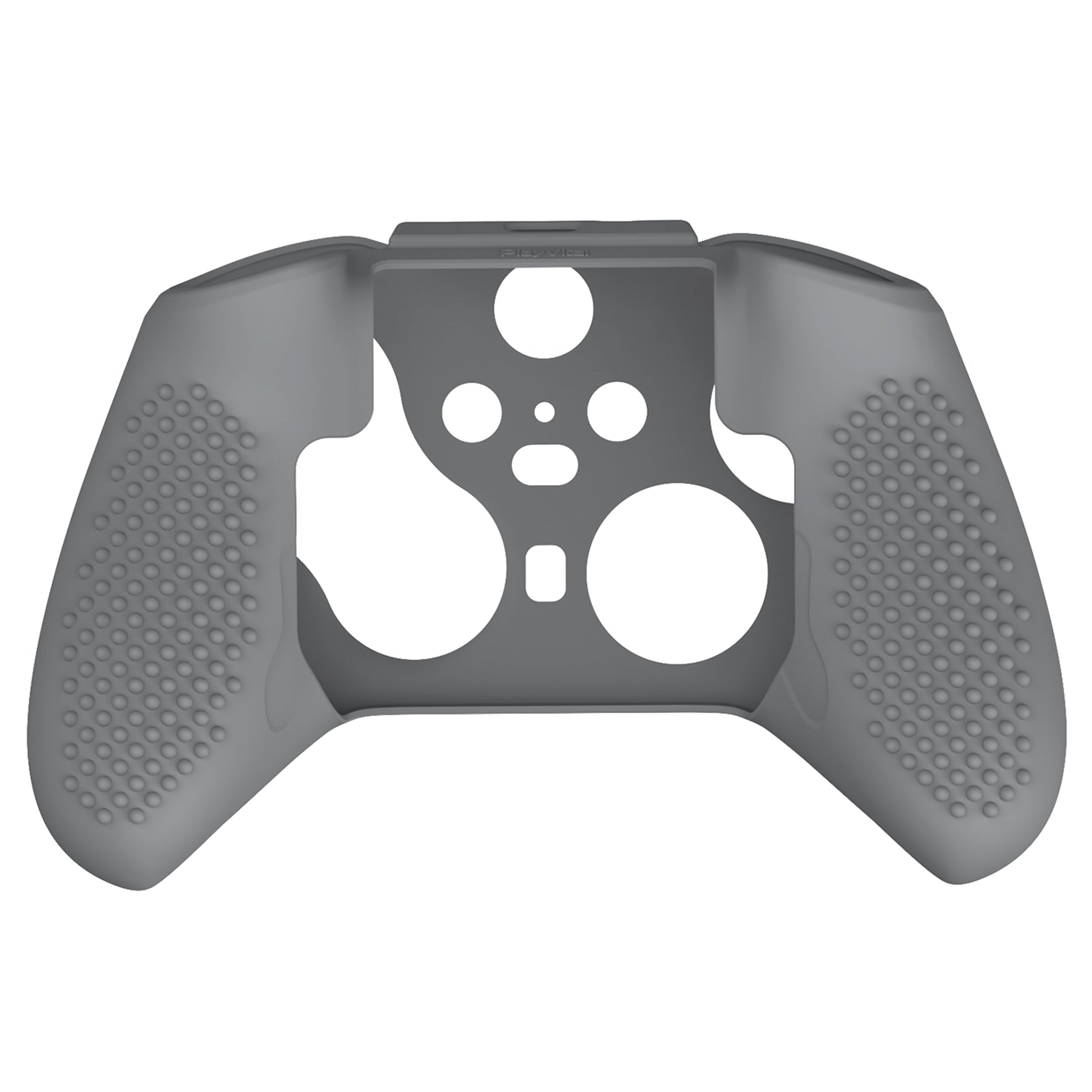eXtremeRate PlayVital Anti-Slip Silicone Cover for Xbox One Elite Series 2 Controller (Model 1797 & Core) - Soft Gray Protective Skin with Thumb Grips & Analog Caps | Enhanced Grip for Gaming, Streaming & Esports | XBOWP0060GC