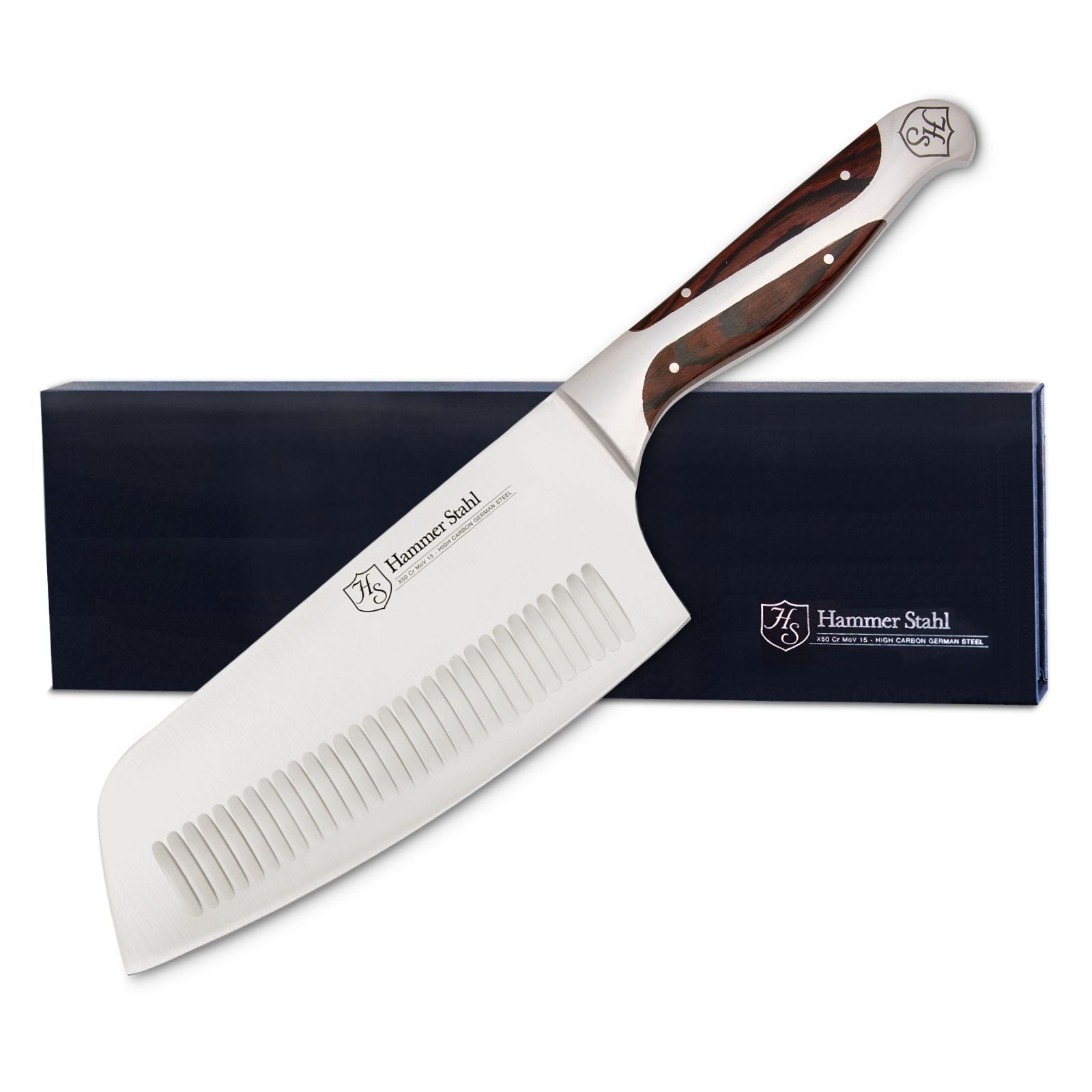 Hammer Stahl 7-Inch Professional Vegetable Cleaver Knife - High Carbon Stainless Steel Chef Knife for Chopping, Slicing, and Dicing - Perfect for Home Kitchen and Restaurant Use