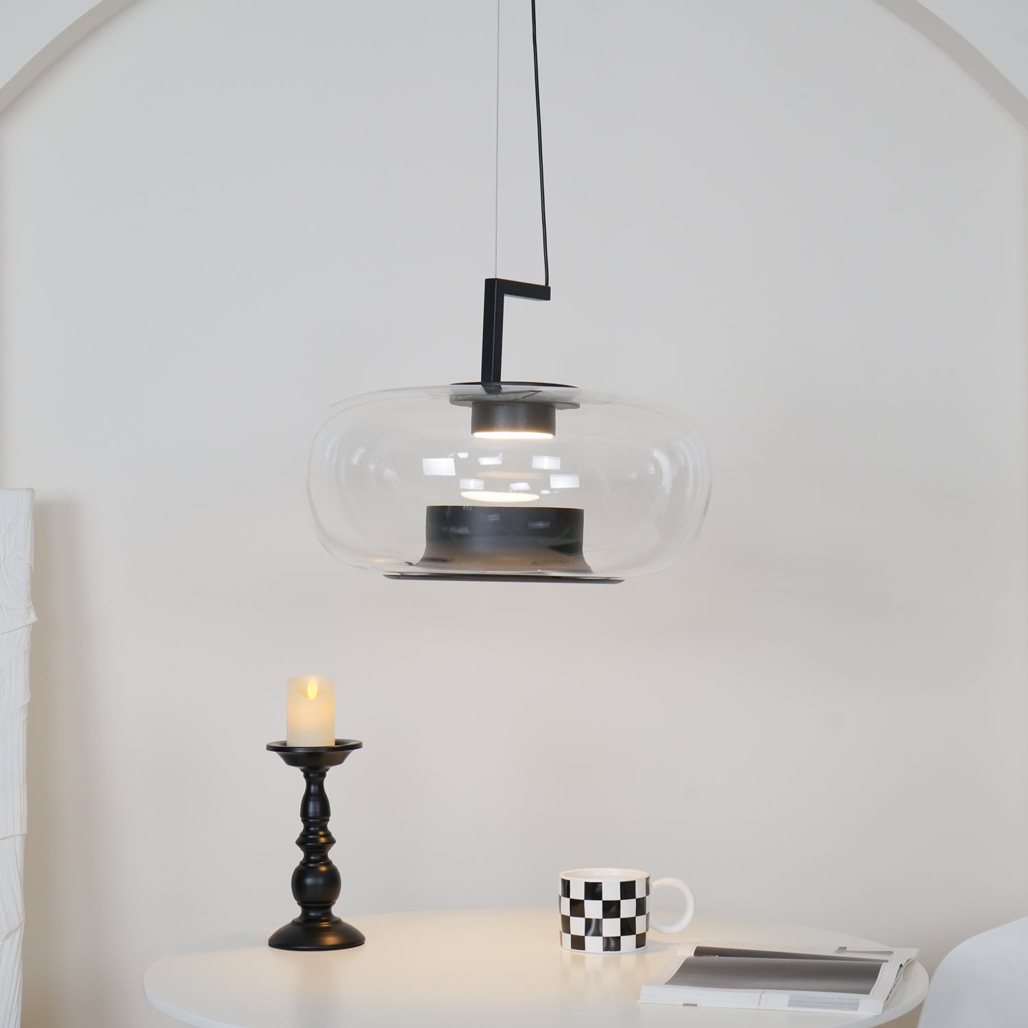 Modern Double Pendant Lamp - Adjustable Hanging Light Fixture for Kitchen Island, Dining Room, and Living Room Decor